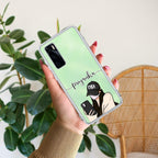 Stylish Girl With Cap Customize Transparent Silicon Case For Vivo T4x 5G