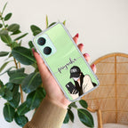 Stylish Girl With Cap Customize Transparent Silicon Case For Vivo V29 Pro 5G