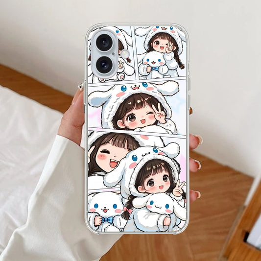 Super Girl Transparent Silicon Case For Oppo