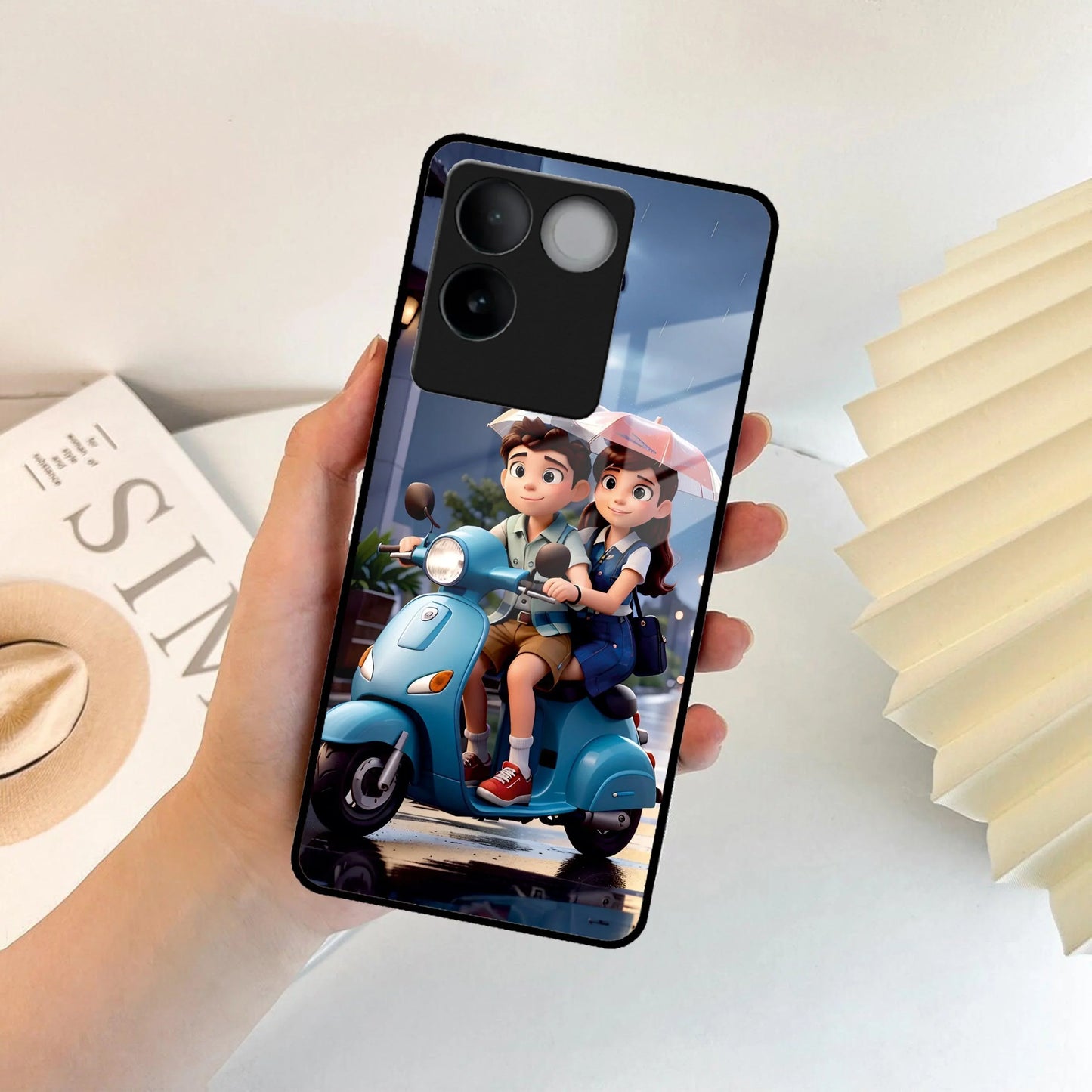 Sweet Escape Glass Case Cover For iQOO - ShopOnCliQ