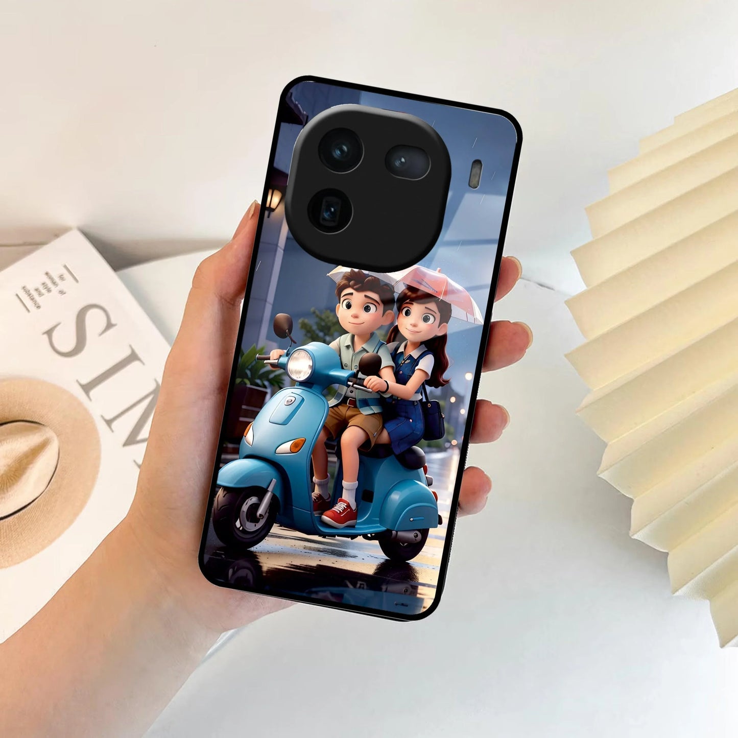 Sweet Escape Glass Case Cover For iQOO - ShopOnCliQ