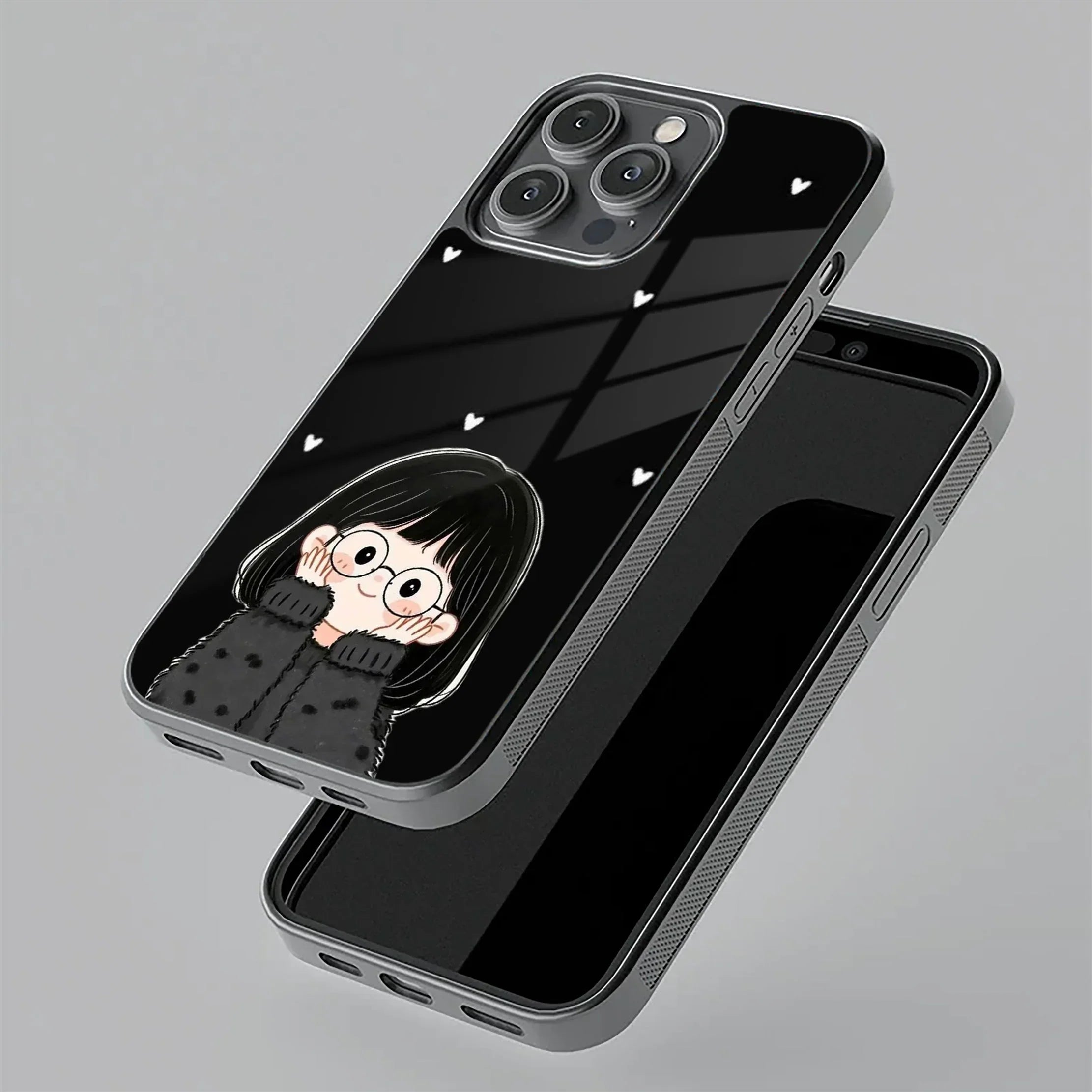 Sweet Blush Girl Glass Case Cover For iQOO - ShopOnCliQ