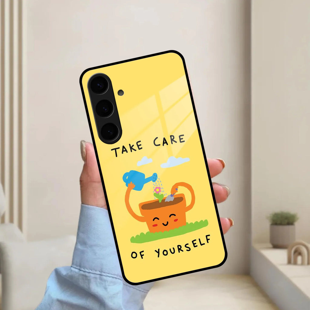 Take Care Glossy Metal Case Cover For Samsung - ShopOnCliQ