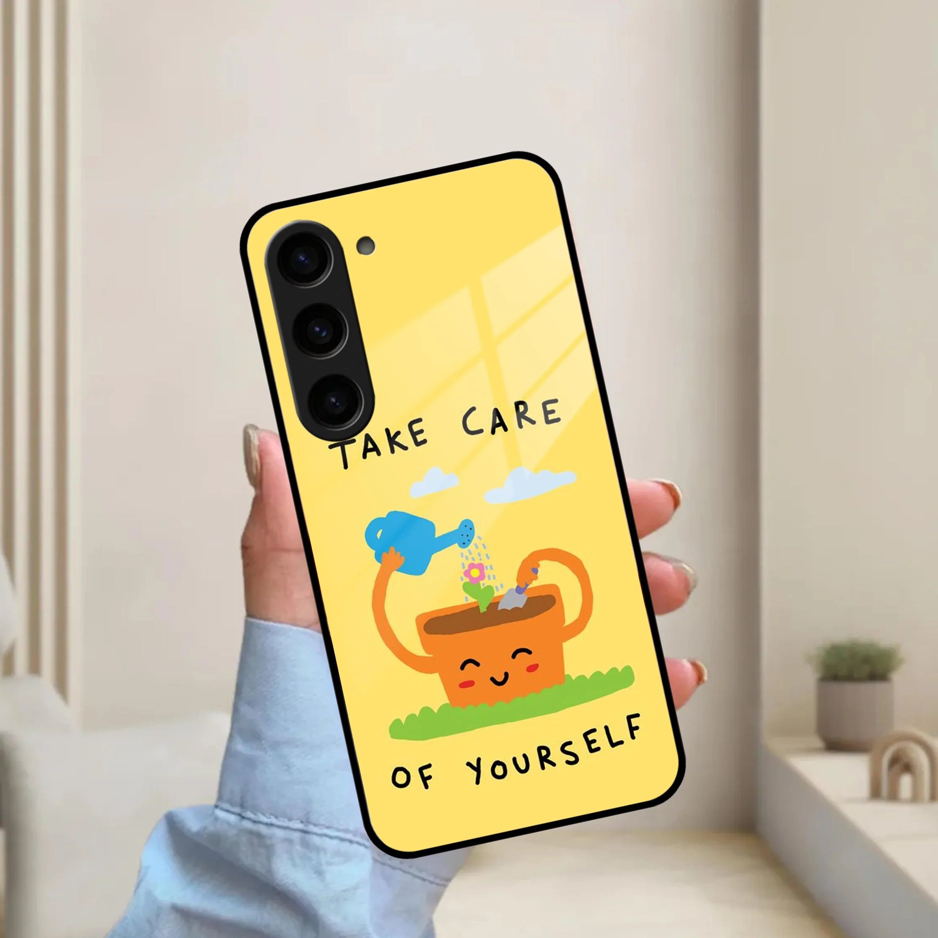 Take Care Glossy Metal Case Cover For Samsung - ShopOnCliQ