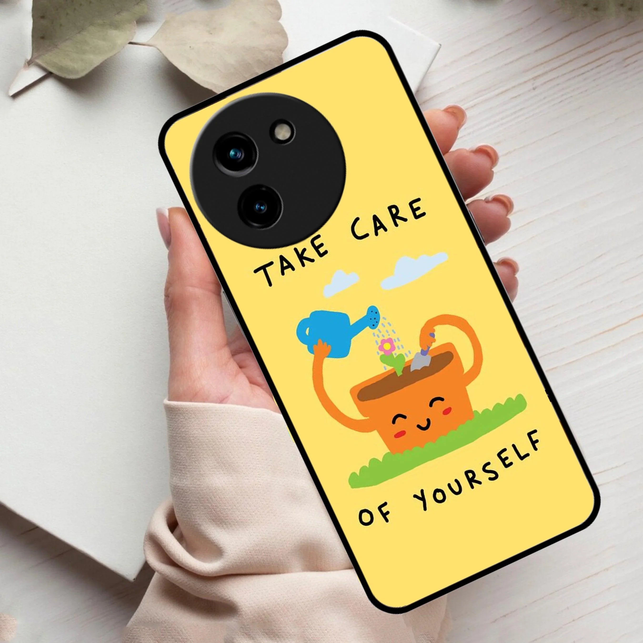 Take Care Glossy Metal Case Cover For Vivo - ShopOnCliQ