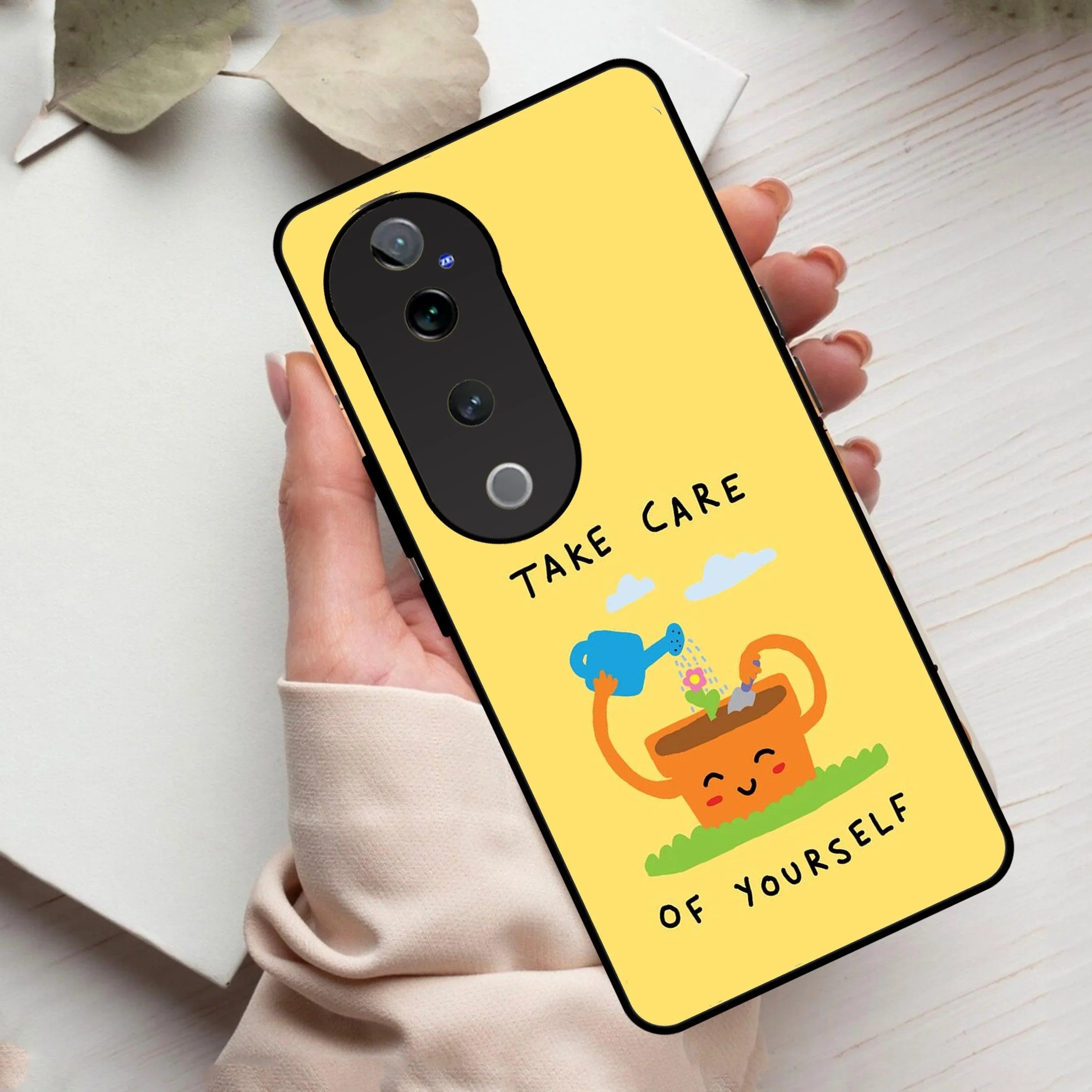 Take Care Glossy Metal Case Cover For Vivo - ShopOnCliQ