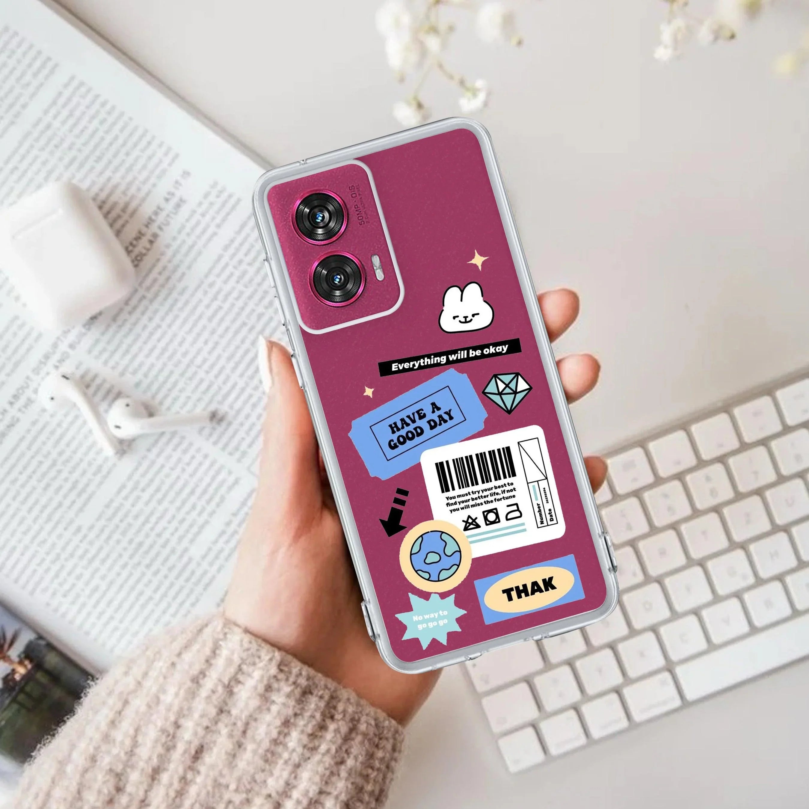Ticket to Happiness Anti Yellow Case  For Motorola G85 5G