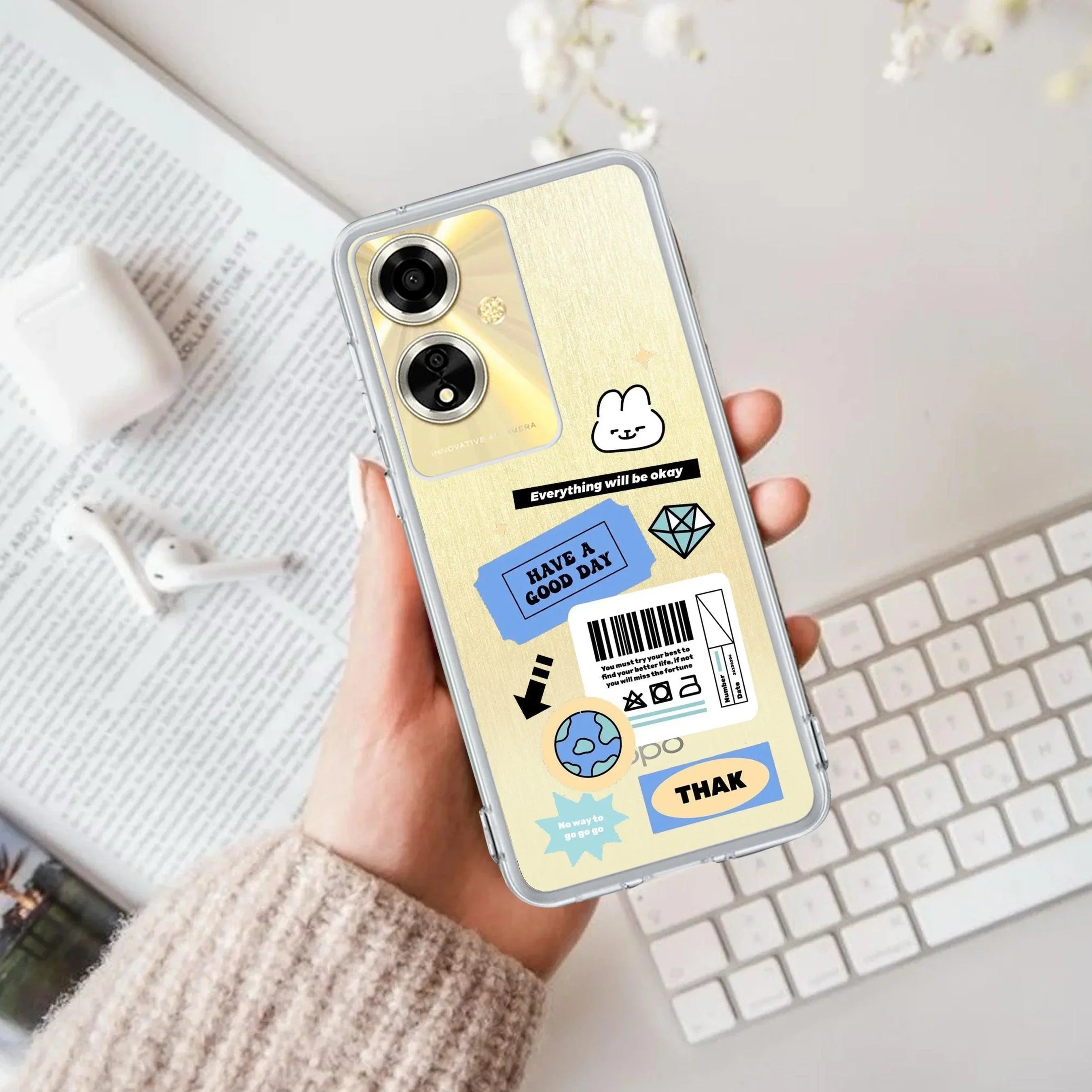 Ticket to Happiness Anti Yellow Case For Oppo A59 5G