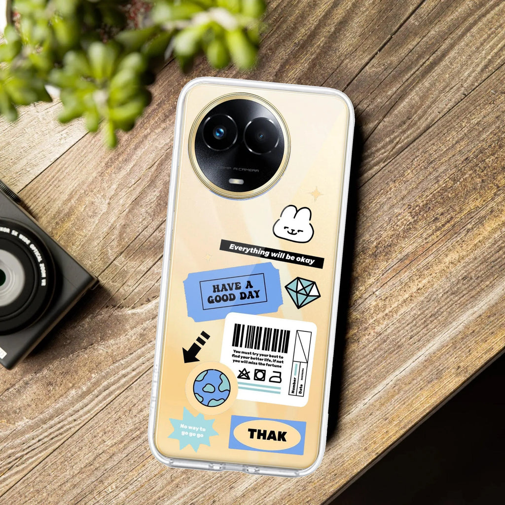 Ticket to Happiness Transparent Silicon Case For Realme Narzo 60X /  Realme 11X
