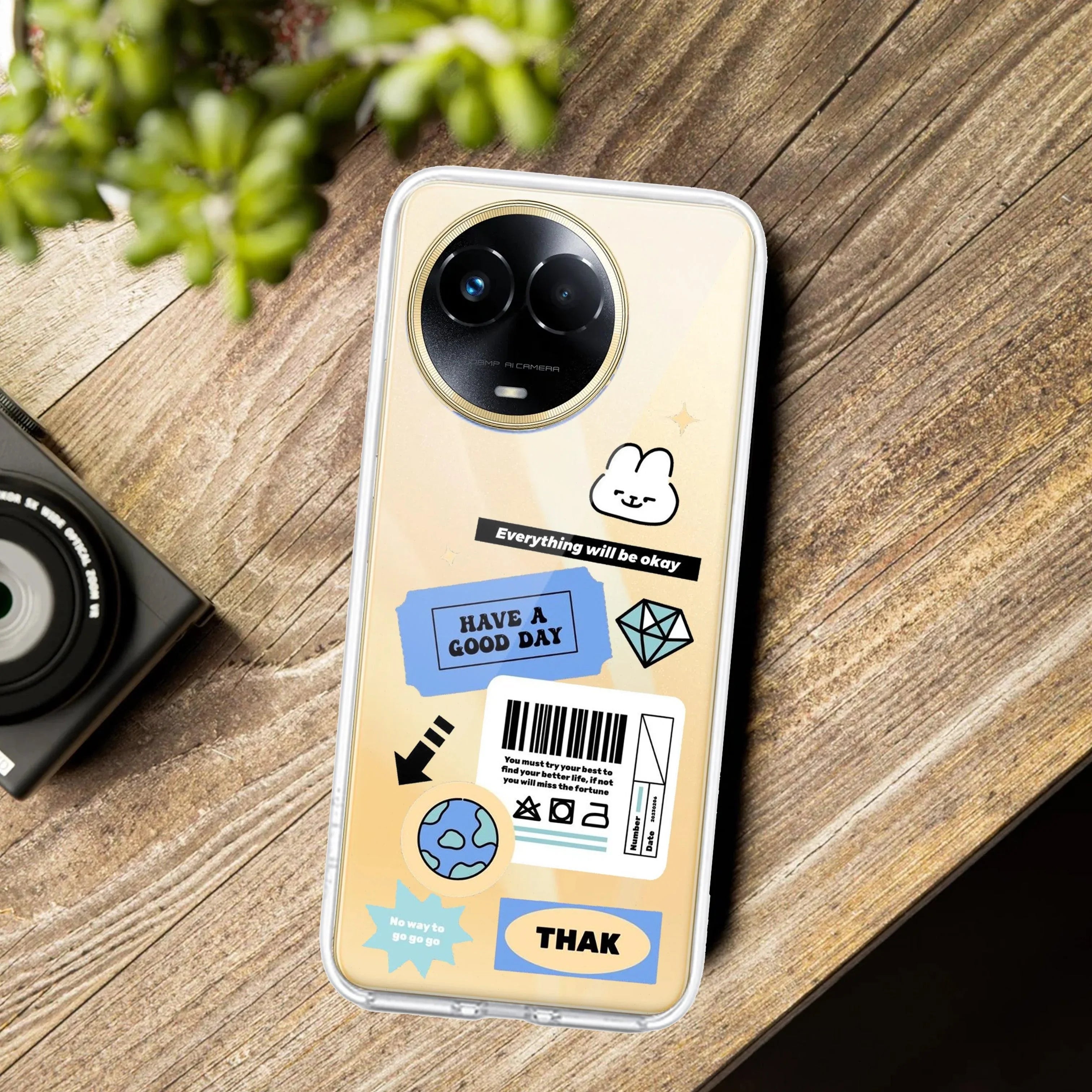 Ticket to Happiness Transparent Silicon Case For Realme Narzo 60X /  Realme 11X