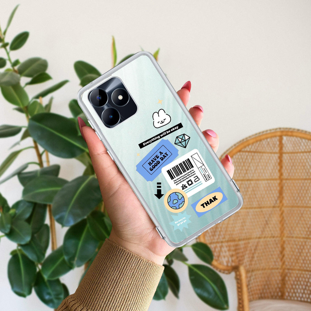 Ticket to Happiness Transparent Silicon Case For Realme GT 6T 5G