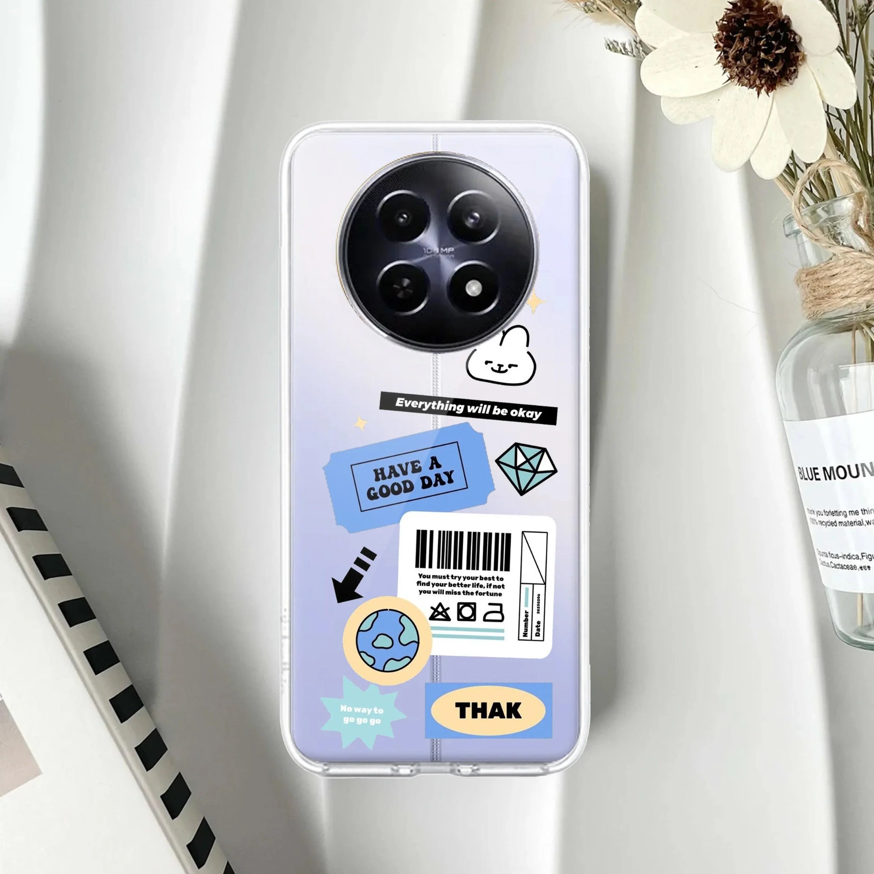 Ticket to Happiness Transparent Silicon Case For Realme C63 5G