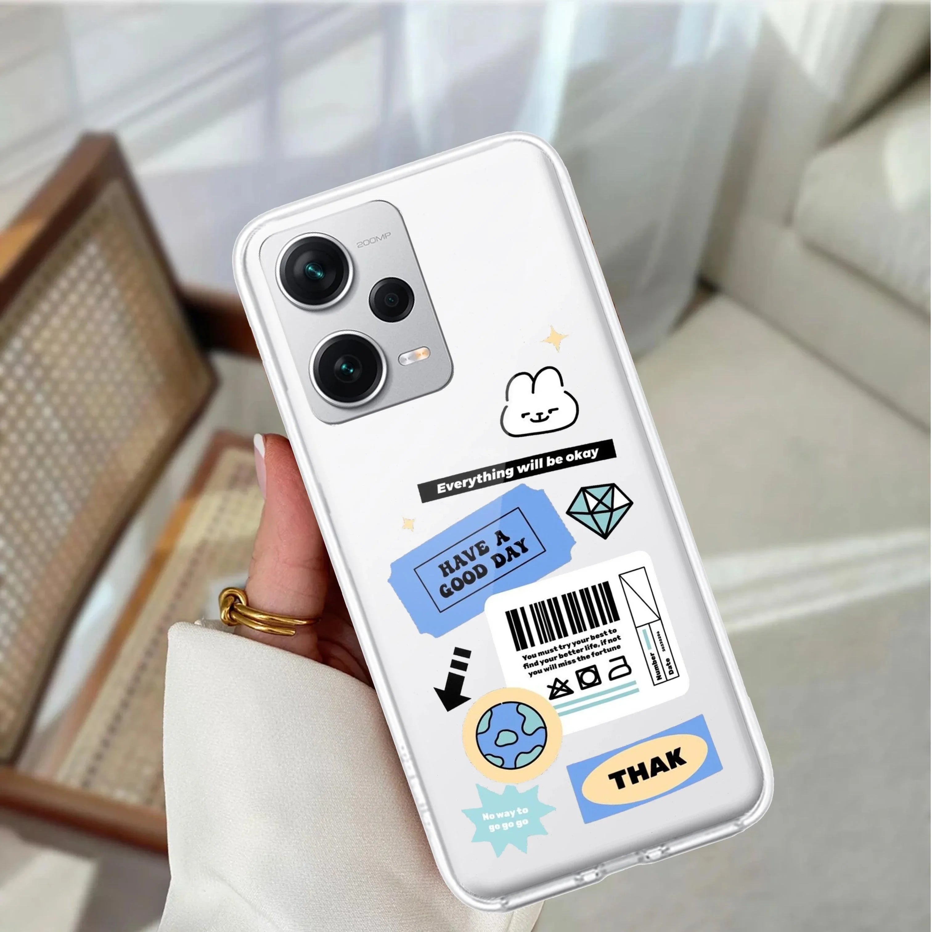 Ticket to Happiness Transparent Silicon Case For Redmi Note 11 Pro / Redmi Note 11 Pro Plus 5G