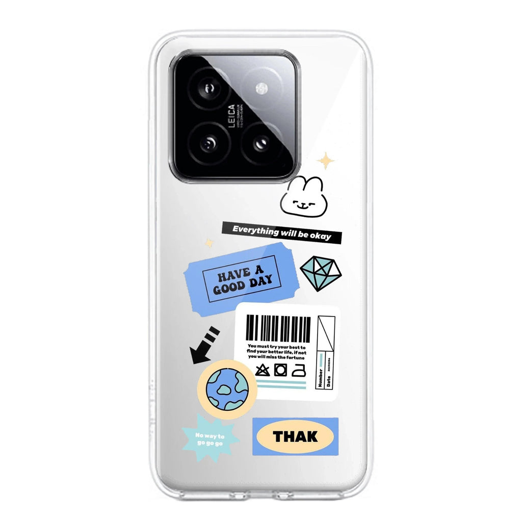 Ticket to Happiness Transparent Silicon Case For Xiaomi 14 5G