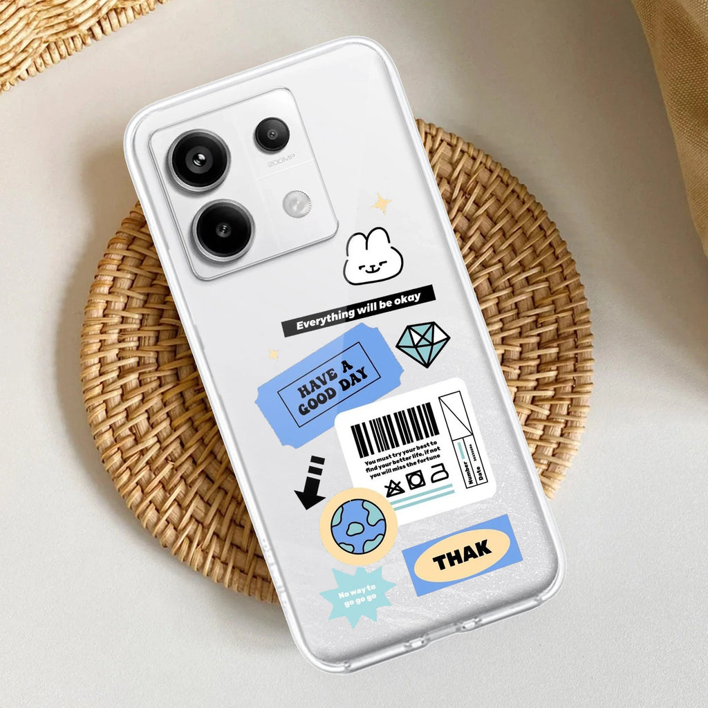 Ticket to Happiness Transparent Silicon Case For Redmi Note 13 Pro 5G