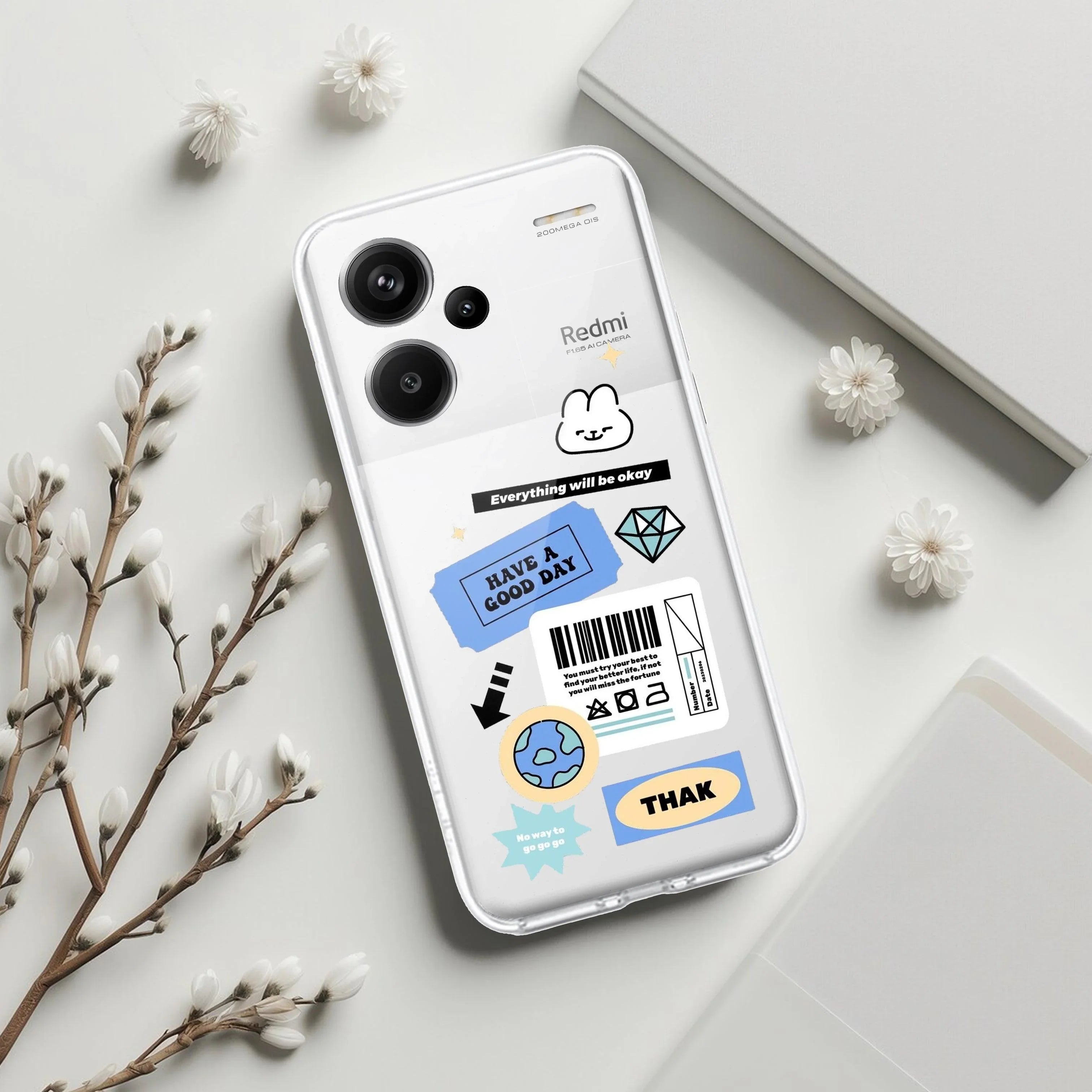 Ticket to Happiness Transparent Silicon Case For Redmi Note 11T 5G