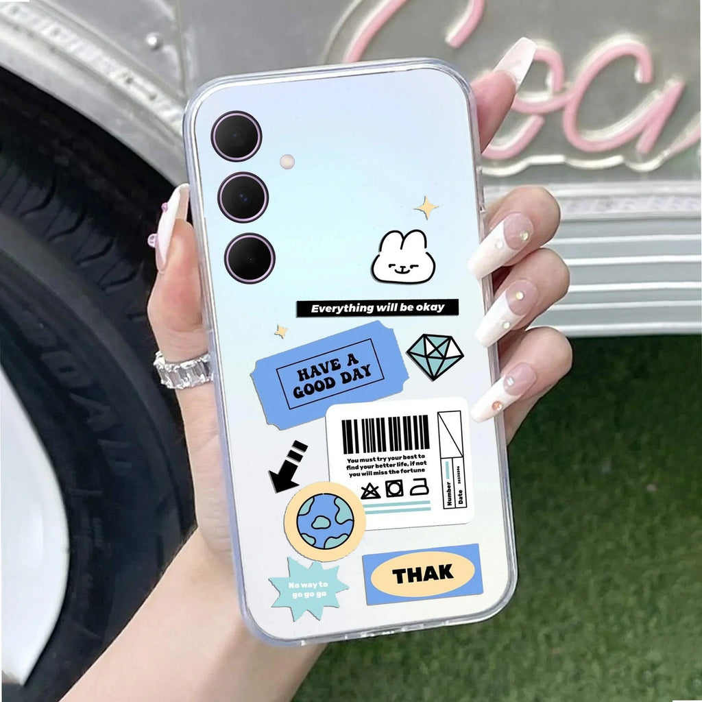 Ticket to Happiness Anti Yellow Case For Samsung Galaxy M56 5G
