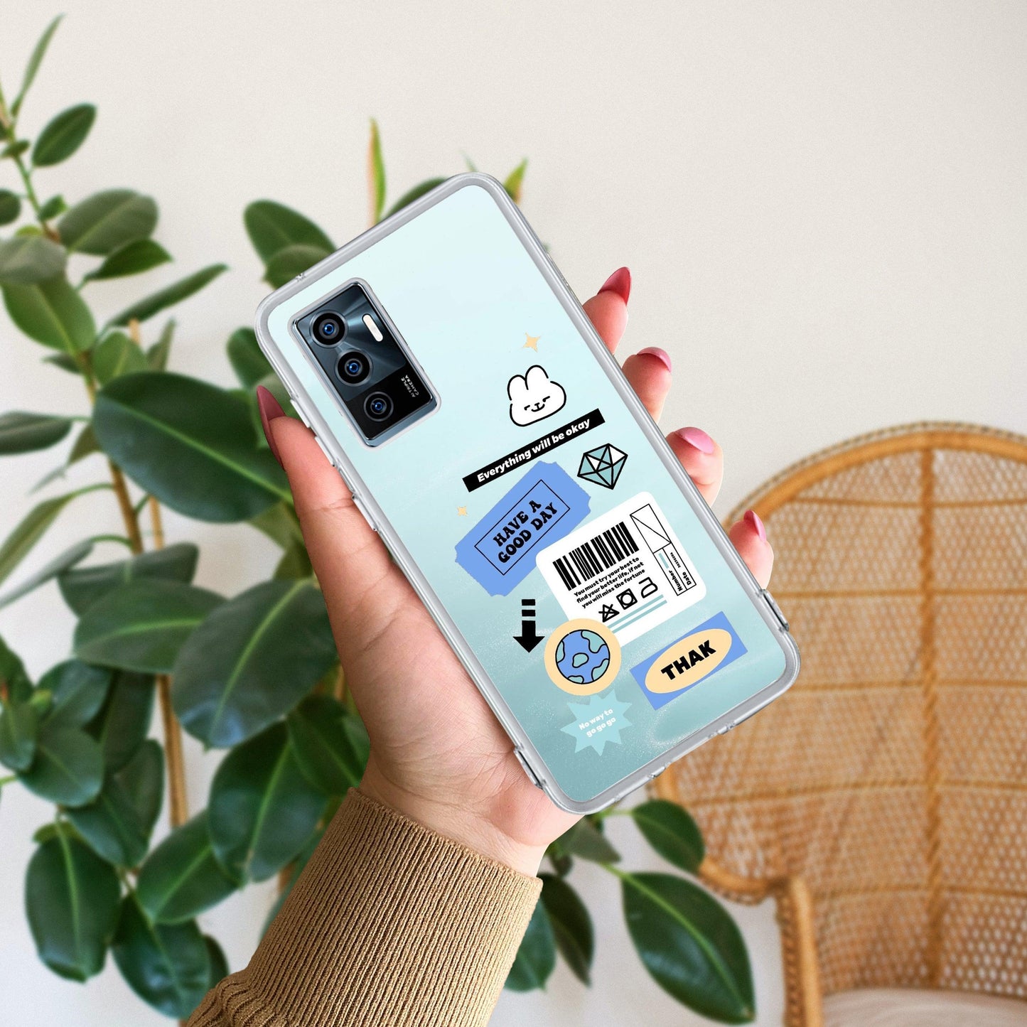 Ticket to Happiness Transparent Silicon Case For Vivo ShopOnCliQ