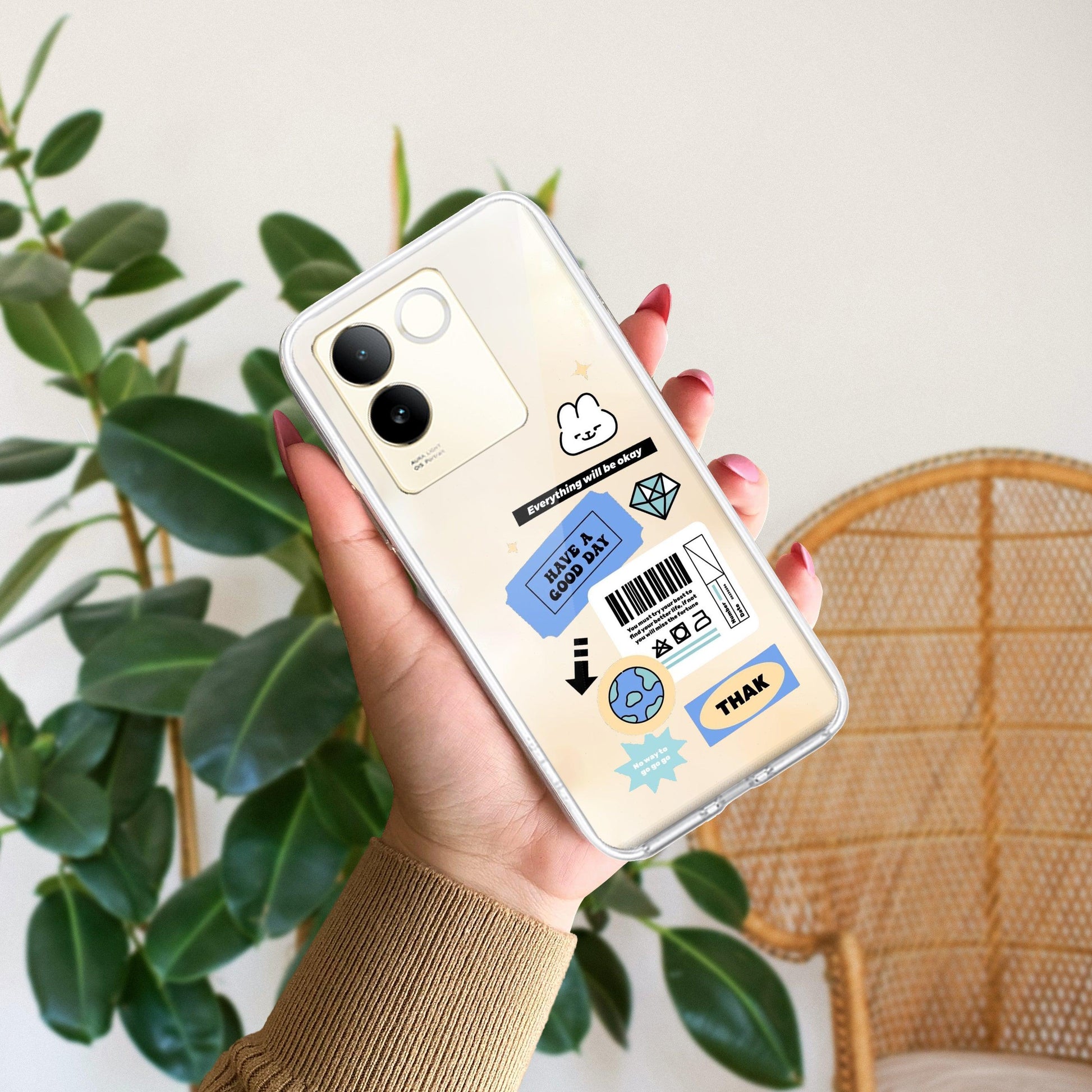 Ticket to Happiness Transparent Silicon Case For Vivo ShopOnCliQ