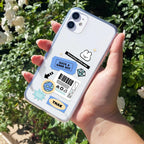 Ticket to Happiness Anti Yellow Clear Case For iPhone 12 Mini