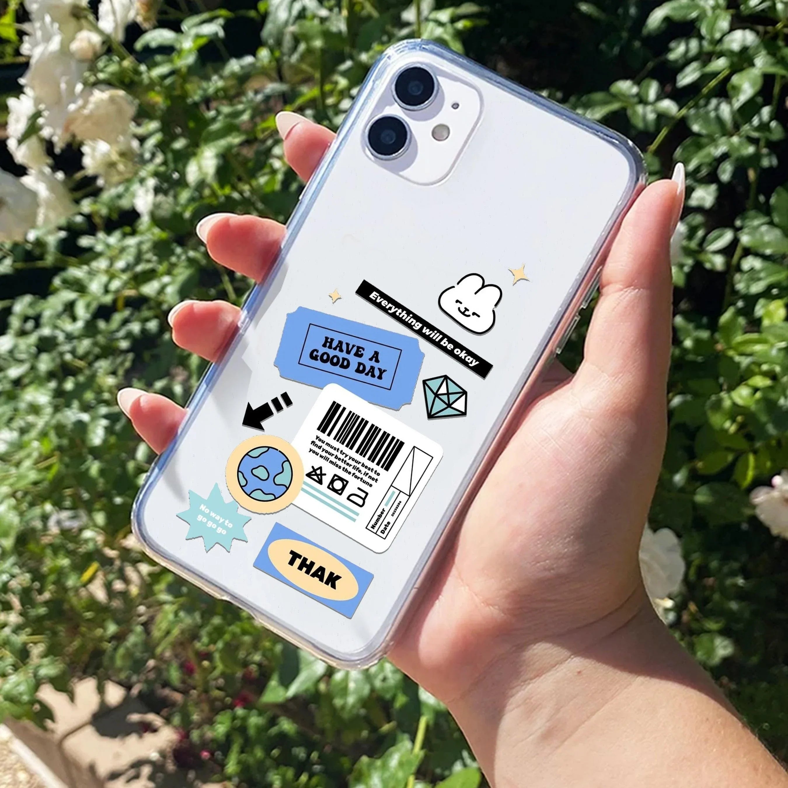 Ticket to Happiness Anti Yellow Clear Case For iPhone 12 Mini