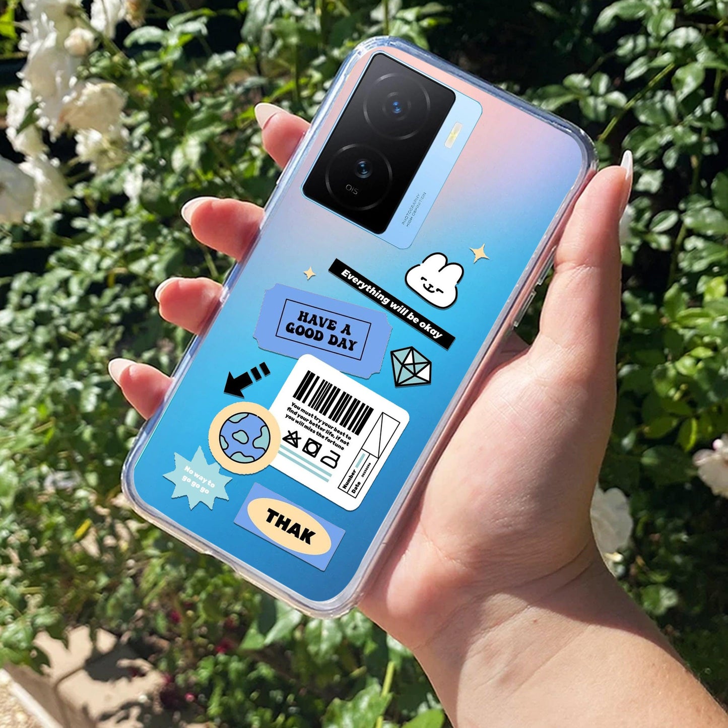 Ticket to Happiness Transparent Silicon Case For iQOO ShopOnCliQ