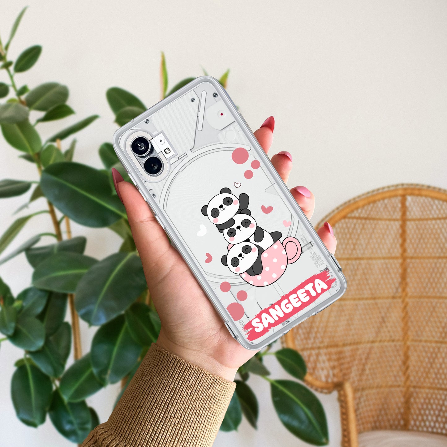 Tino Panda Customize Transparent Silicon Case For Nothing - ShopOnCliQ