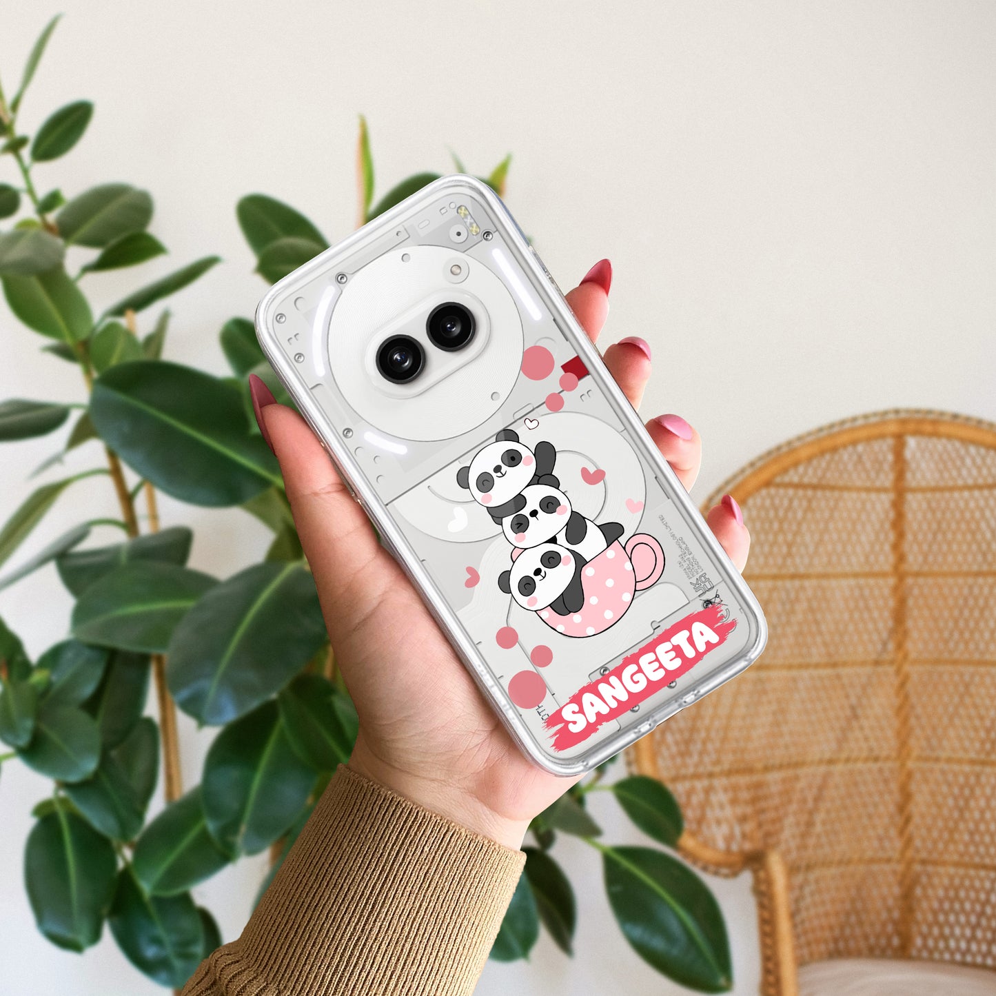 Tino Panda Customize Transparent Silicon Case For Nothing - ShopOnCliQ