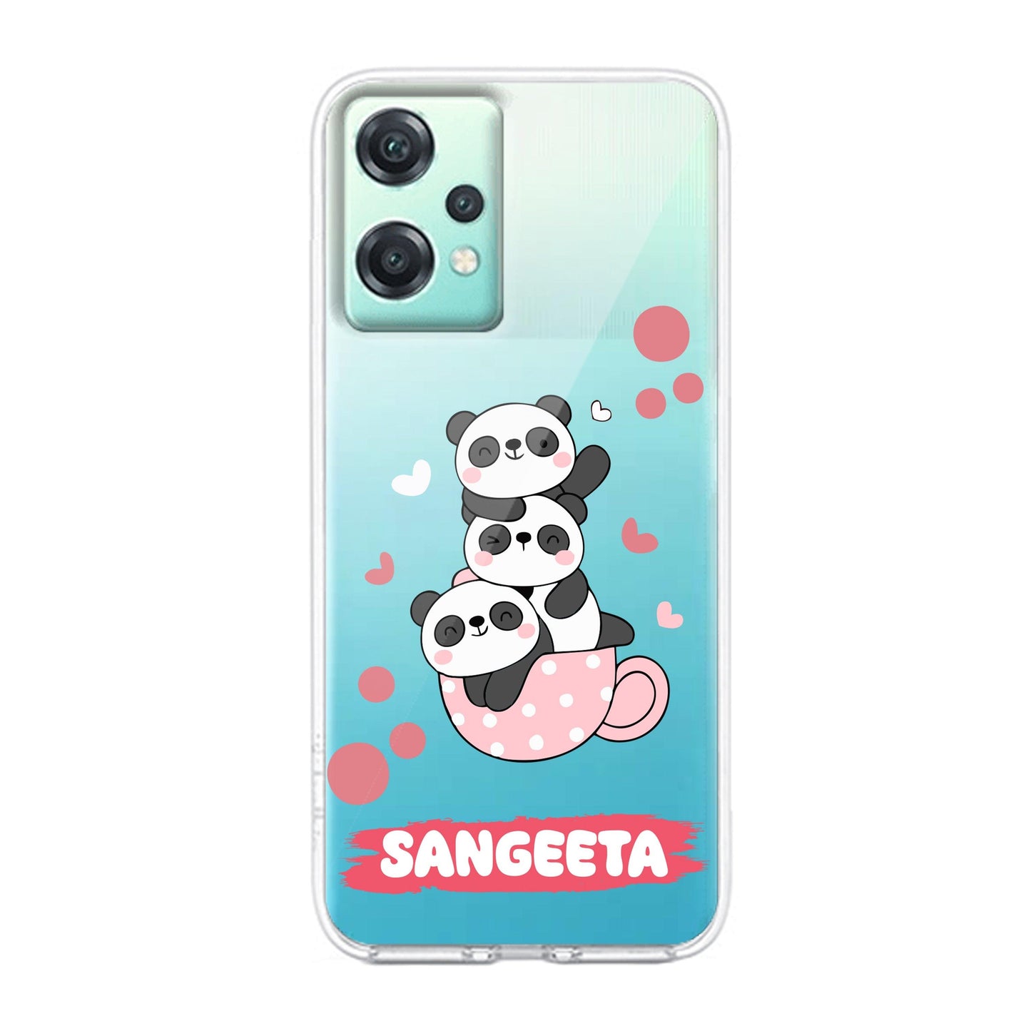 Tino Panda Customize Transparent Silicon Case For OnePlus