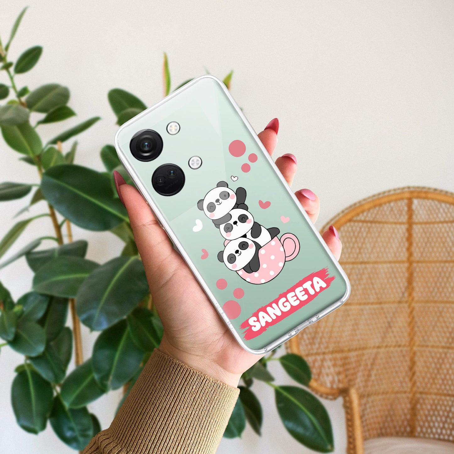 Tino Panda Customize Transparent Silicon Case For OnePlus - ShopOnCliQ