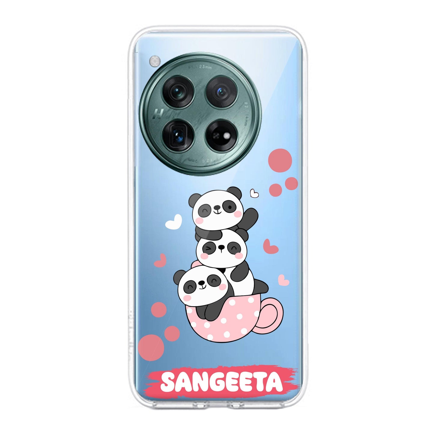 Tino Panda Customize Transparent Silicon Case For OnePlus