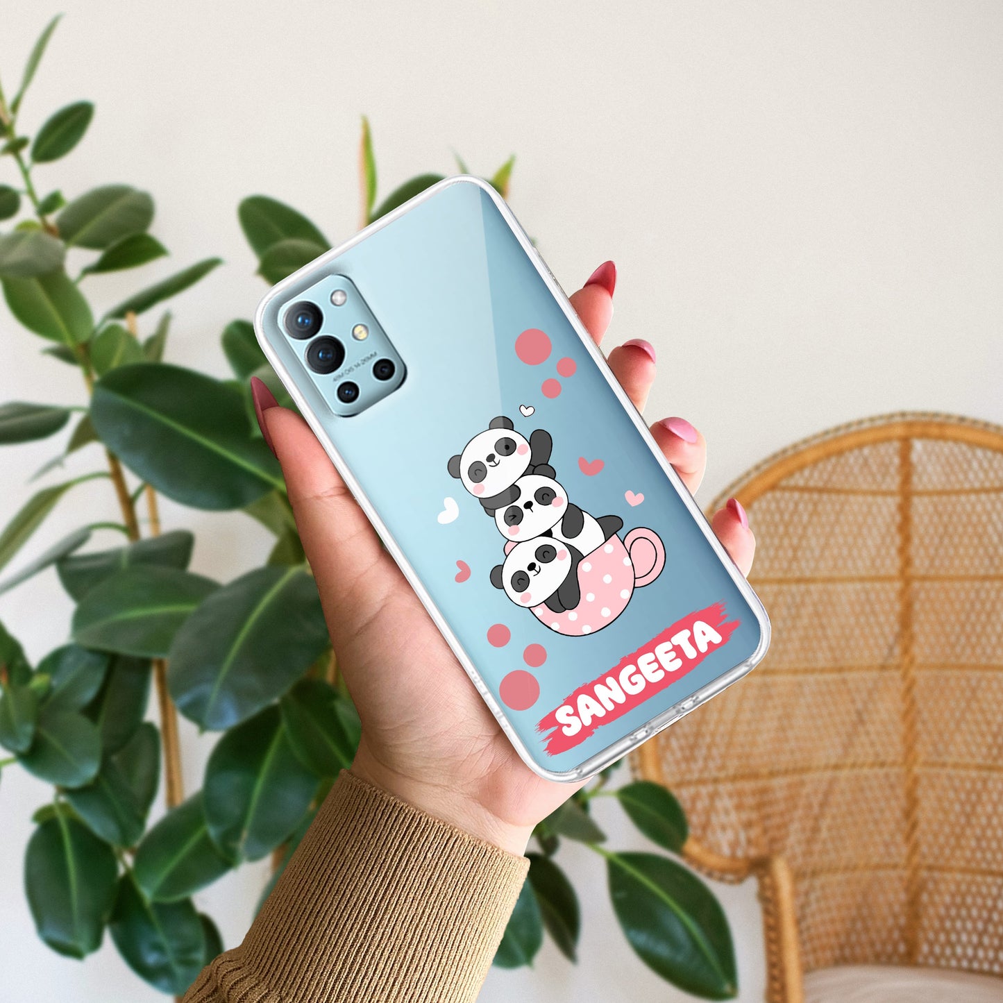 Tino Panda Customize Transparent Silicon Case For OnePlus - ShopOnCliQ