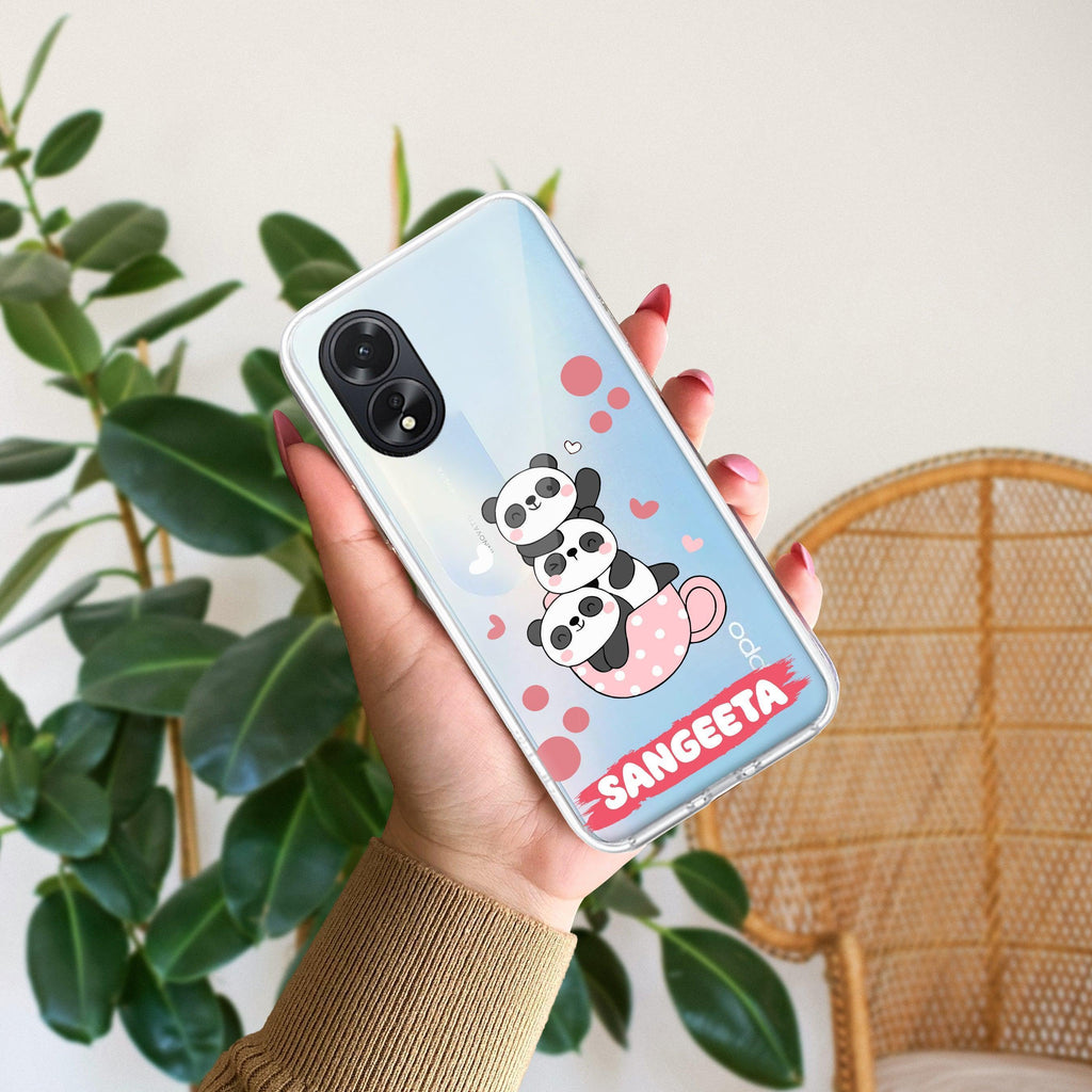 Tino Panda Customize Anti Yellow Case For Oppo F17