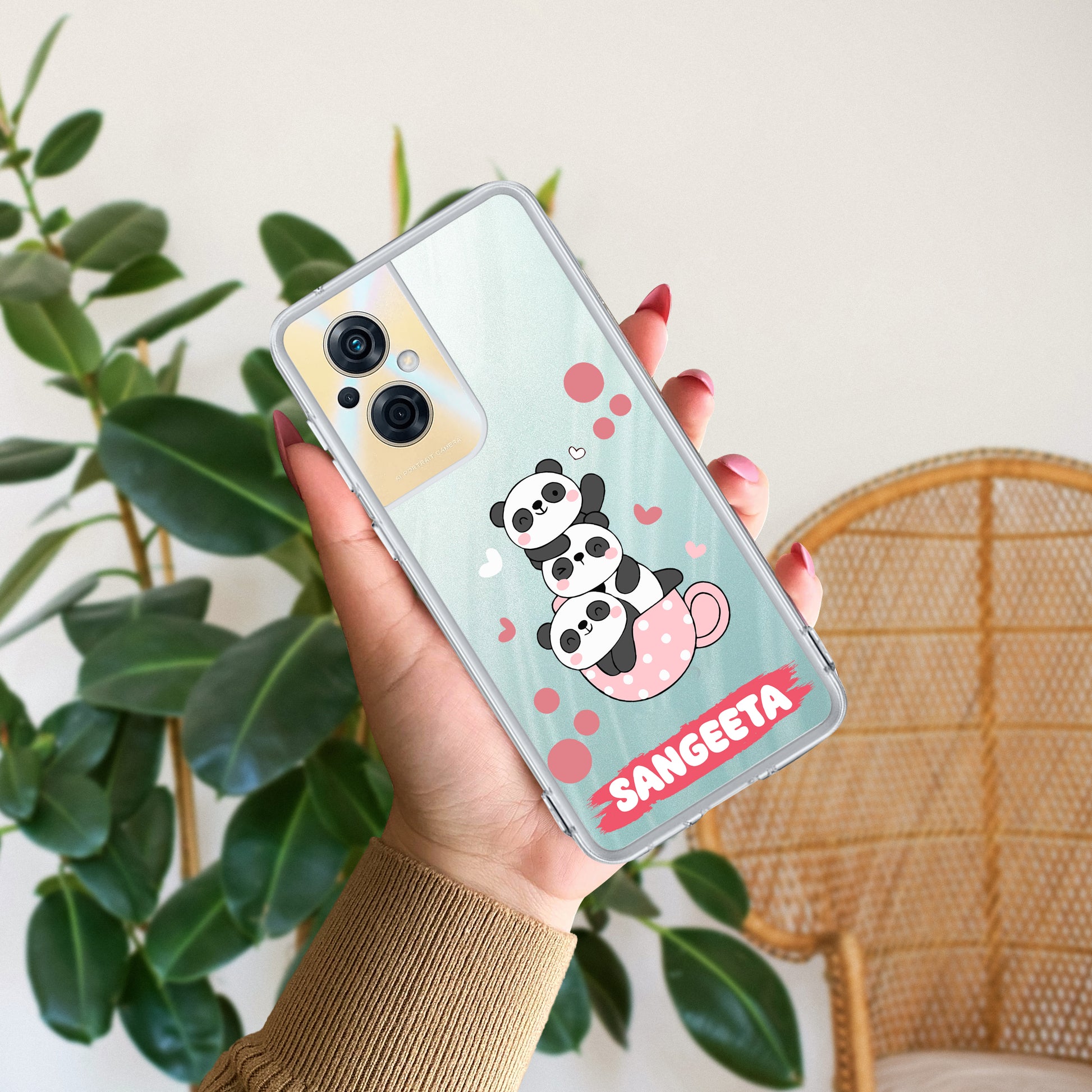 Tino Panda Customize Transparent Silicon Case For Oppo ShopOnCliQ