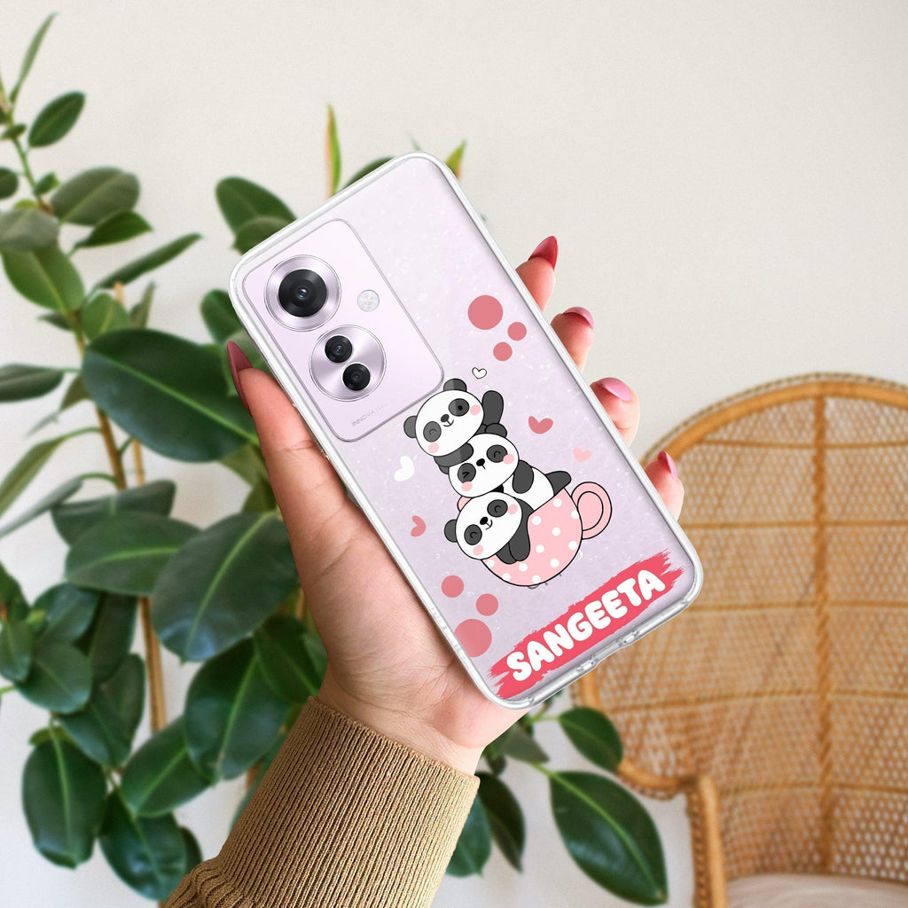 Tino Panda Customize Anti Yellow Case For Oppo F25 Pro 5G