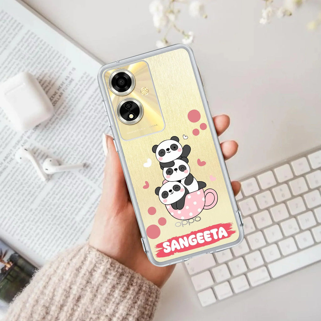 Tino Panda Customize Anti Yellow Case For Oppo A59 5G