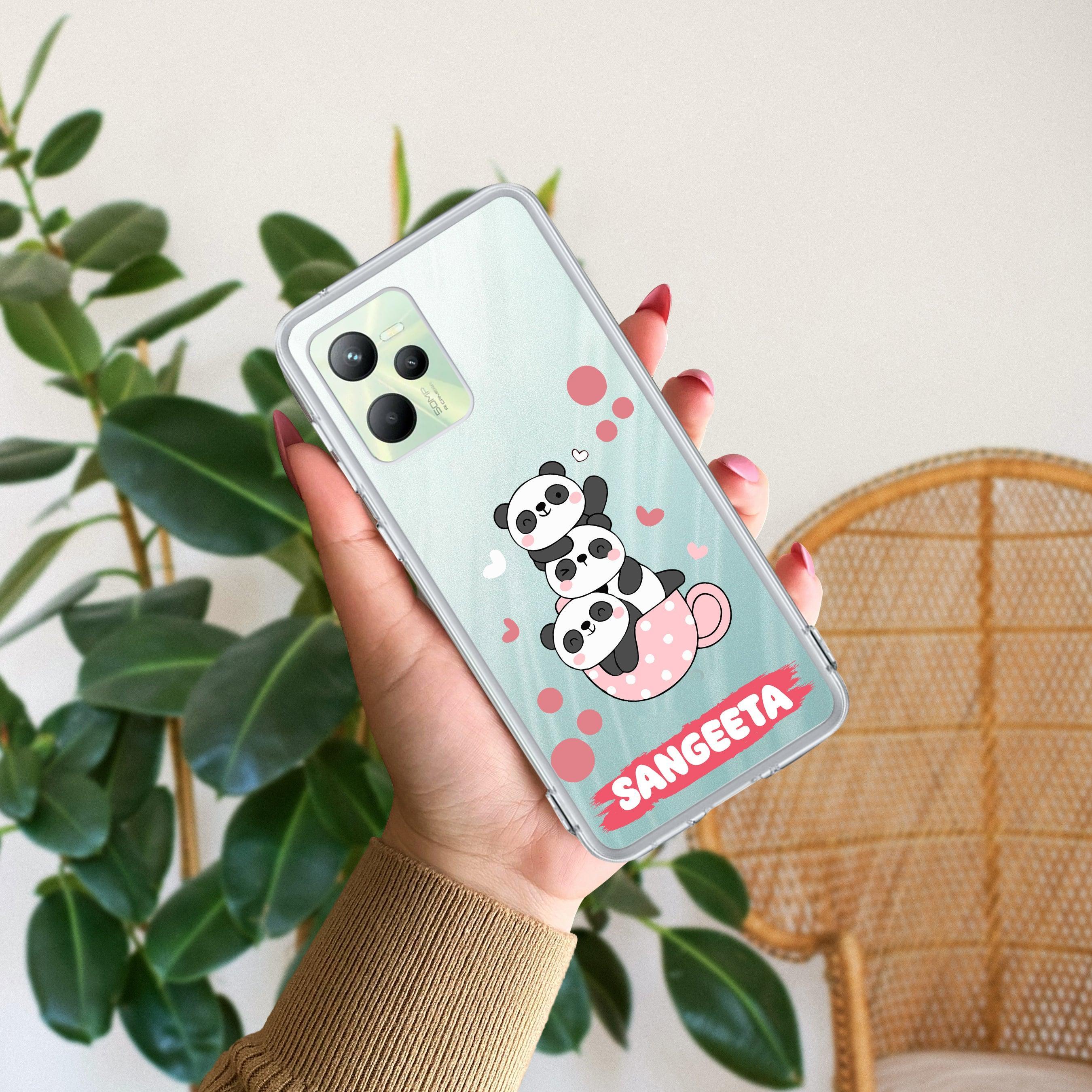 Tino Panda Customize Anti Yelllow Case For Realme C35 / Realme Narzo 50A Prime