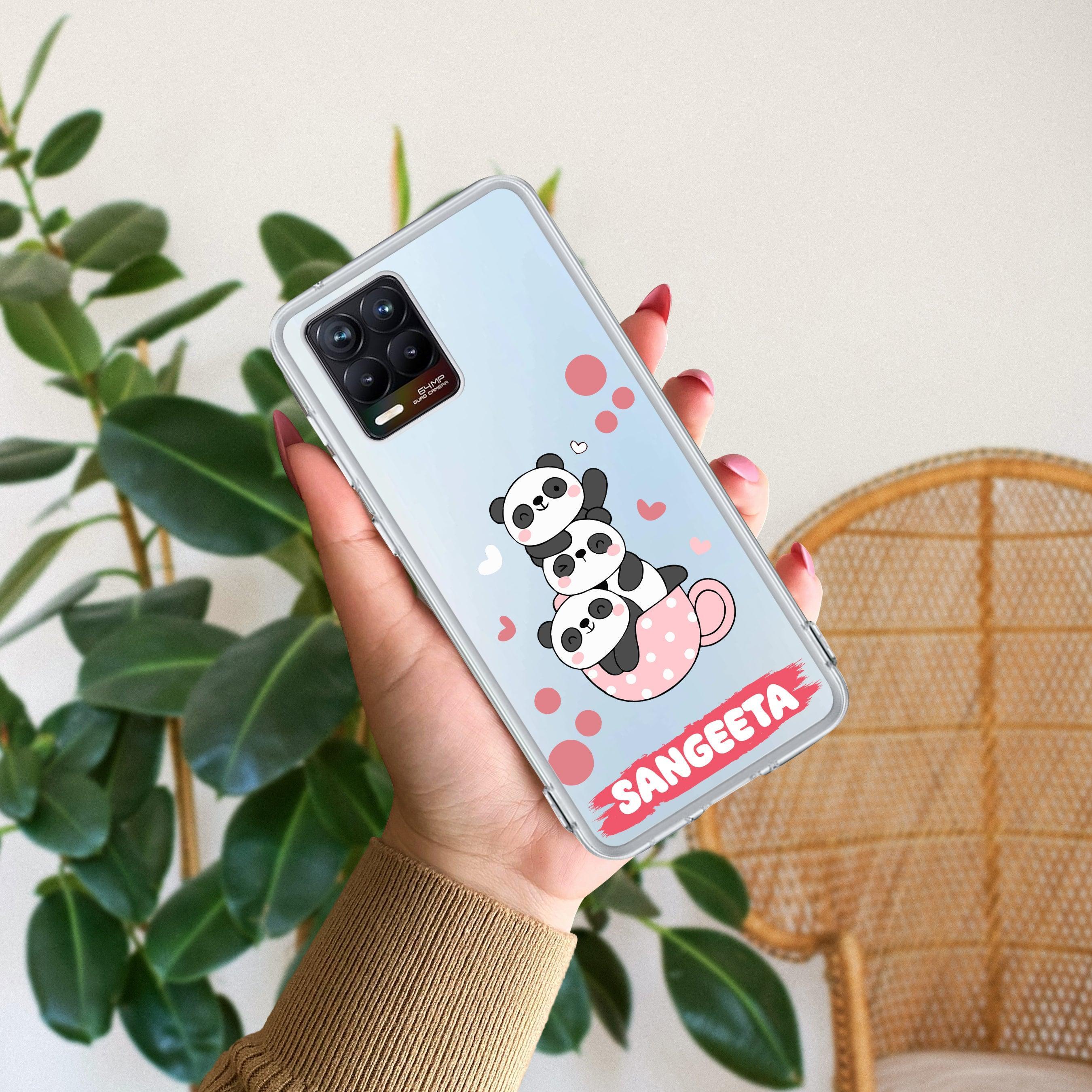 Tino Panda Customize Anti Yelllow Case For Realme 8 4G / Realme 8 Pro