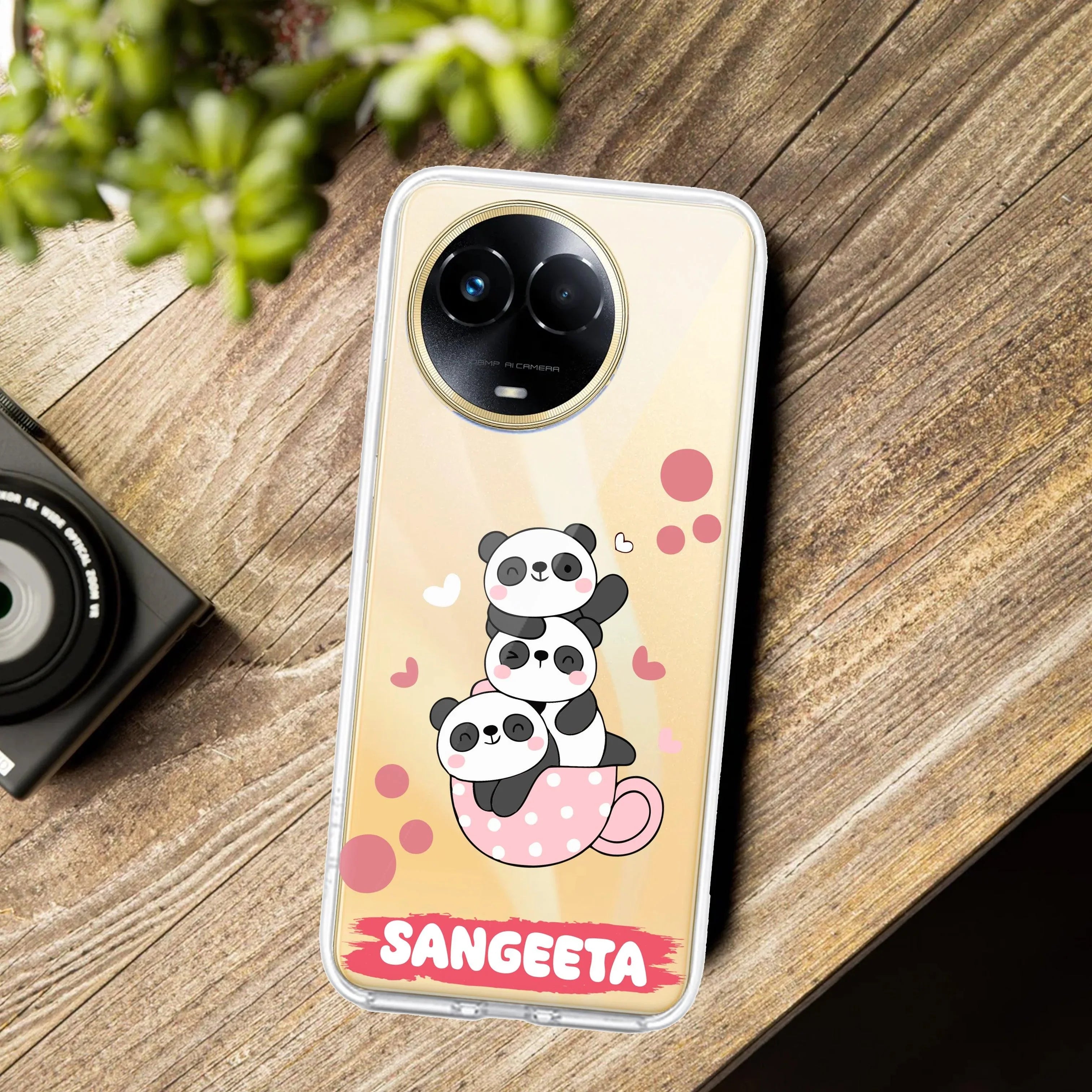 Tino Panda Customize Anti Yelllow Case For Realme 11 5G