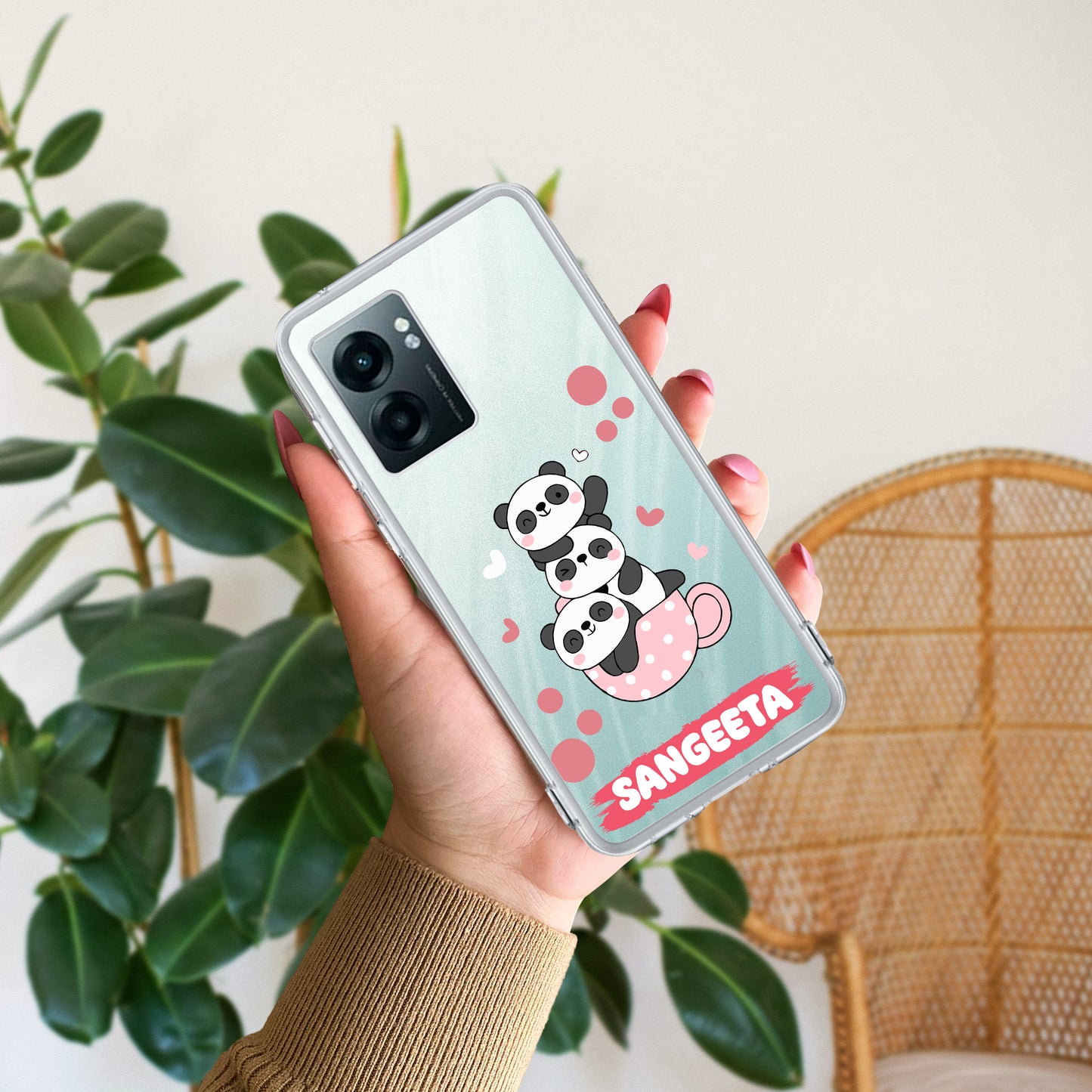 Tino Panda Customize Transparent Silicon Case For Realme/Narzo - ShopOnCliQ