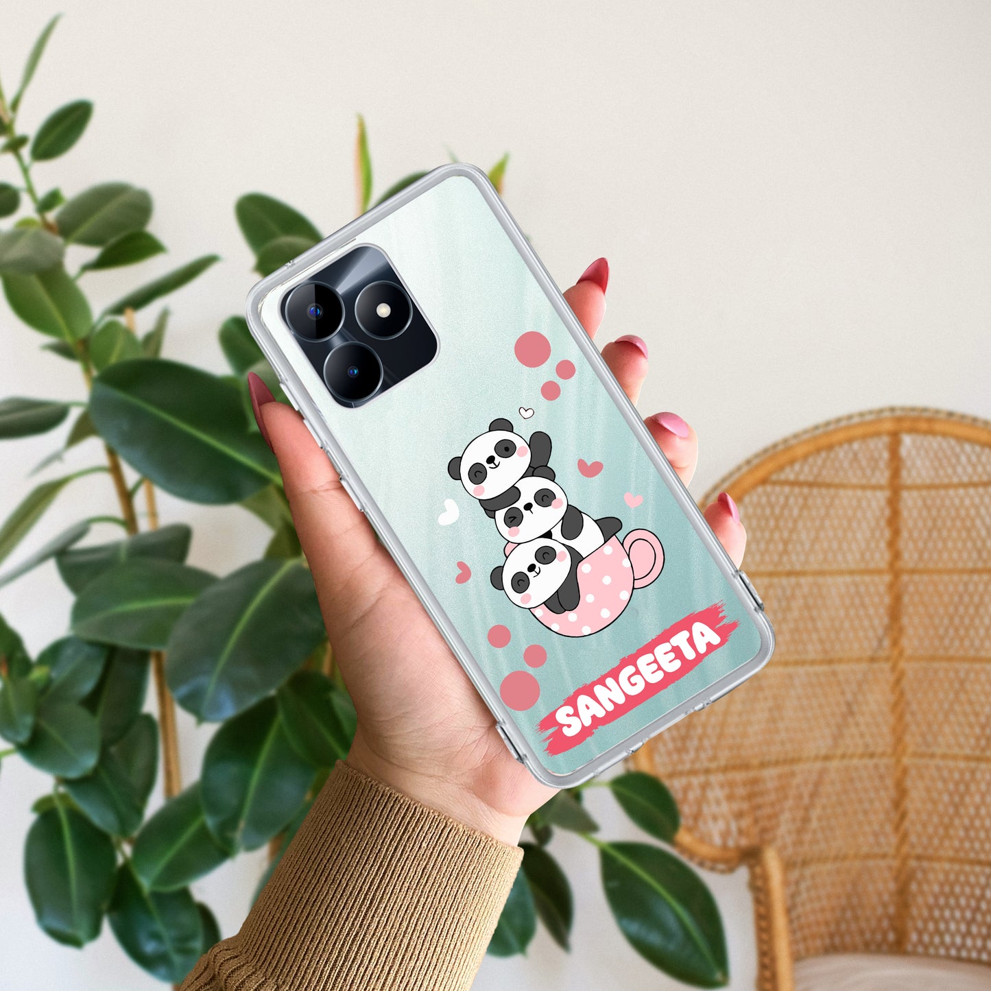 Tino Panda Customize Transparent Silicon Case For Realme/Narzo ShopOnCliQ