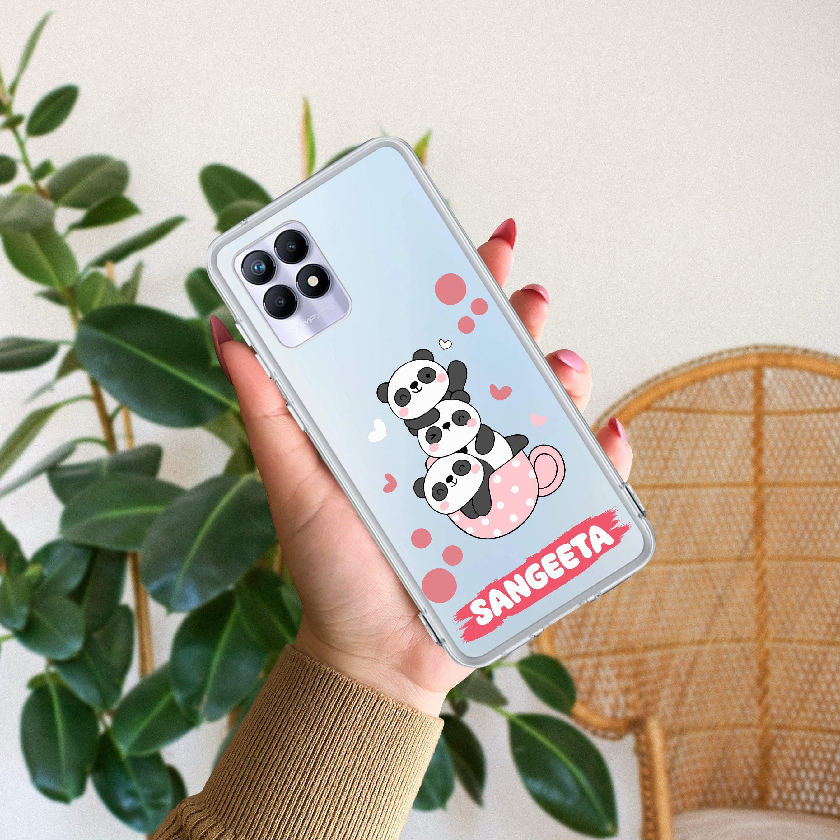 Tino Panda Customize Anti Yelllow Case For Realme 8i / Realme Narzo 50