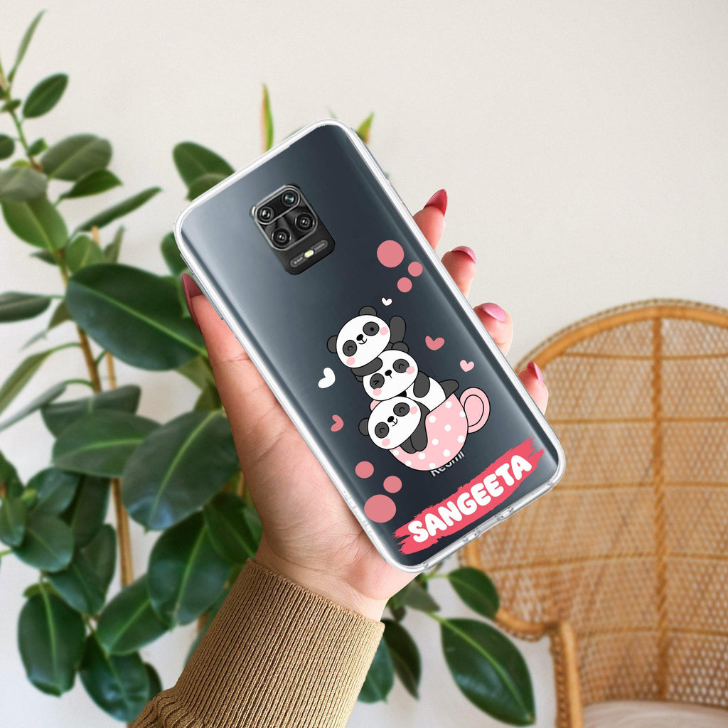 Tino Panda Customize Transparent Silicon Case For Redmi 14C 5G