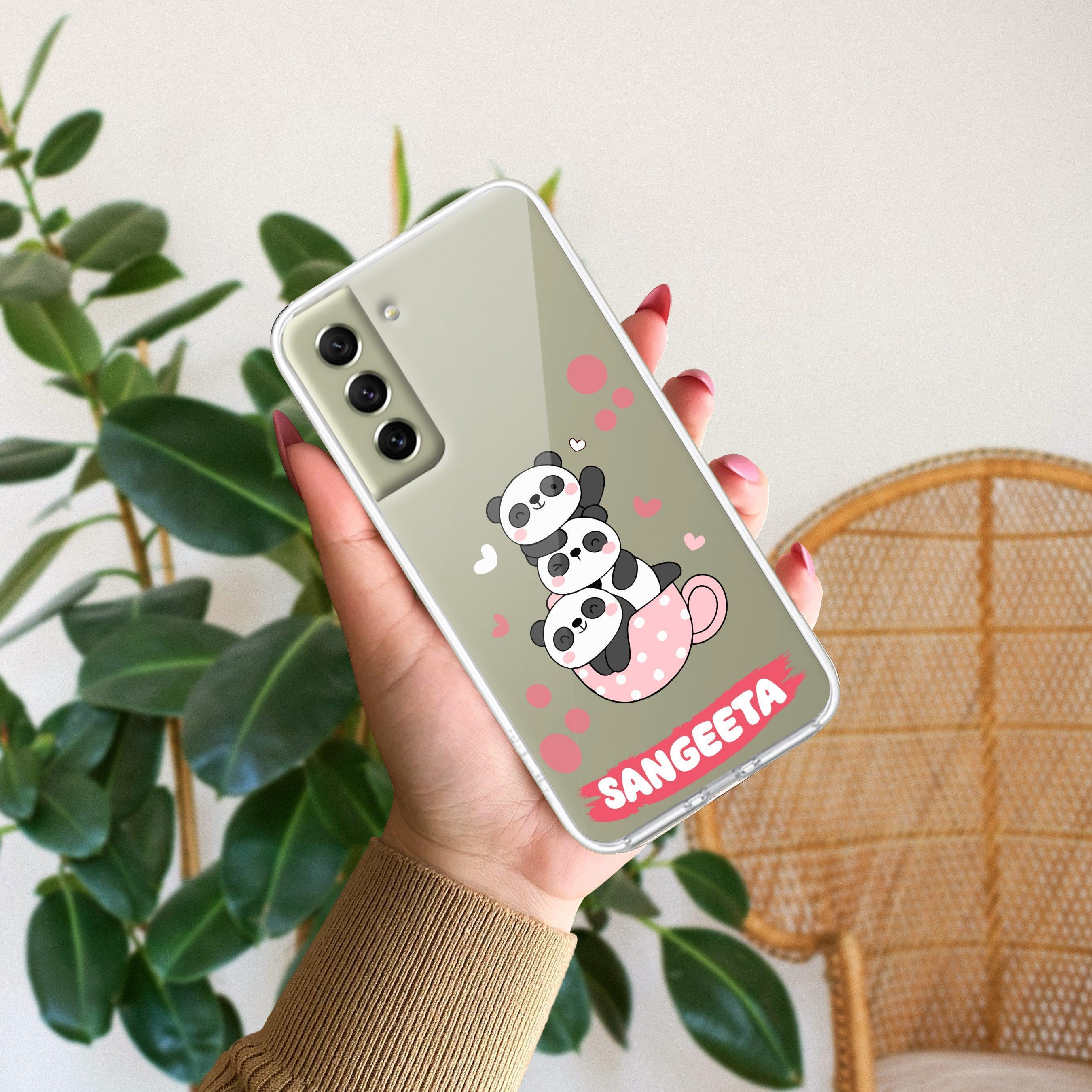 Tino Panda Customize Transparent Silicon Case For Samsung Galaxy S21