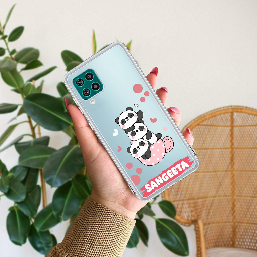 Tino Panda Customize Anti Yellow Case For Samsung Galaxy M32 (4G) / A22 (4G) / F22