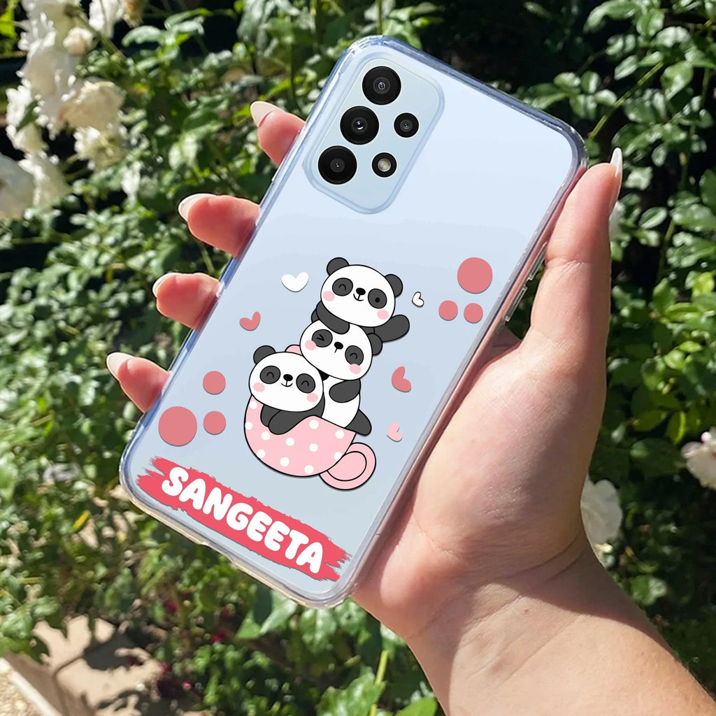 Tino Panda Customize Transparent Silicon Case For Samsung Galaxy A32 4G