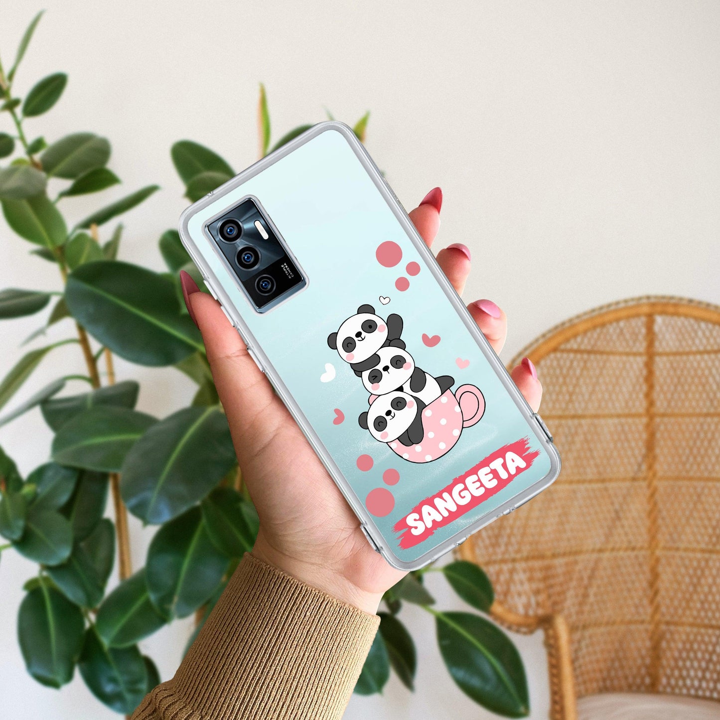 Tino Panda Customize Transparent Silicon Case For Vivo