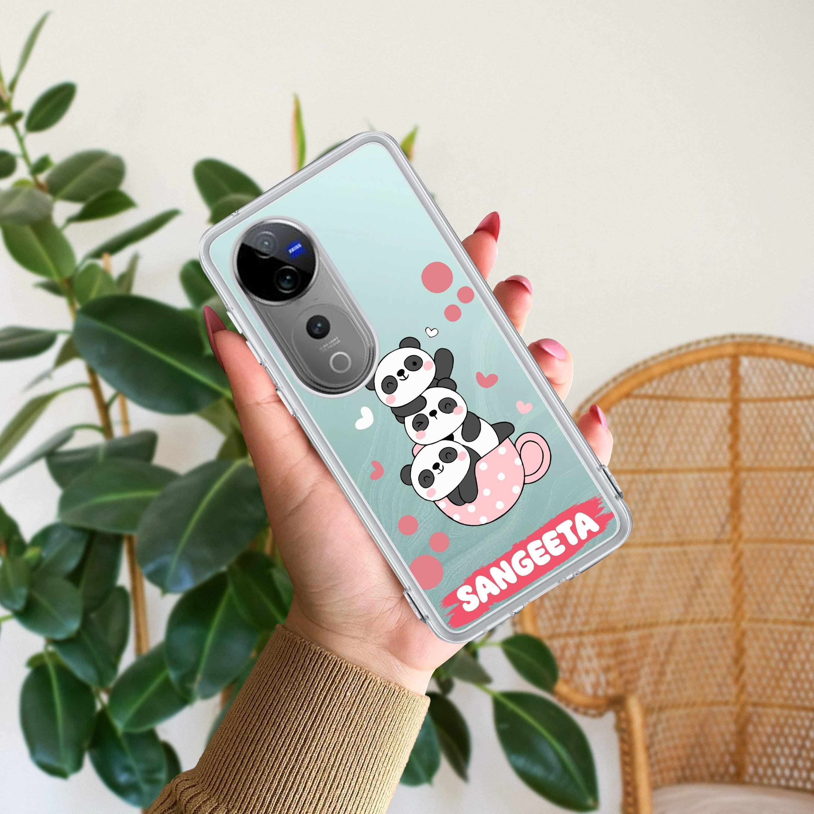 Tino Panda Customize Transparent Silicon Case For Vivo Y200e 5G