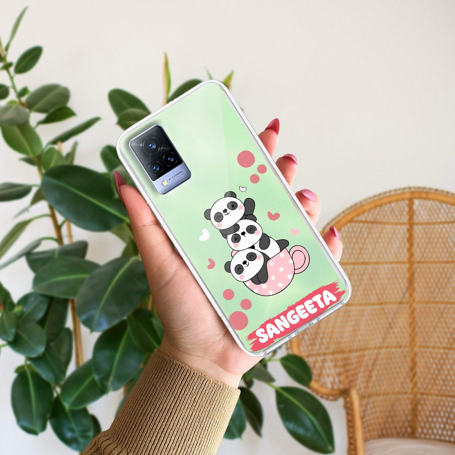 Tino Panda Customize Transparent Silicon Case For Vivo