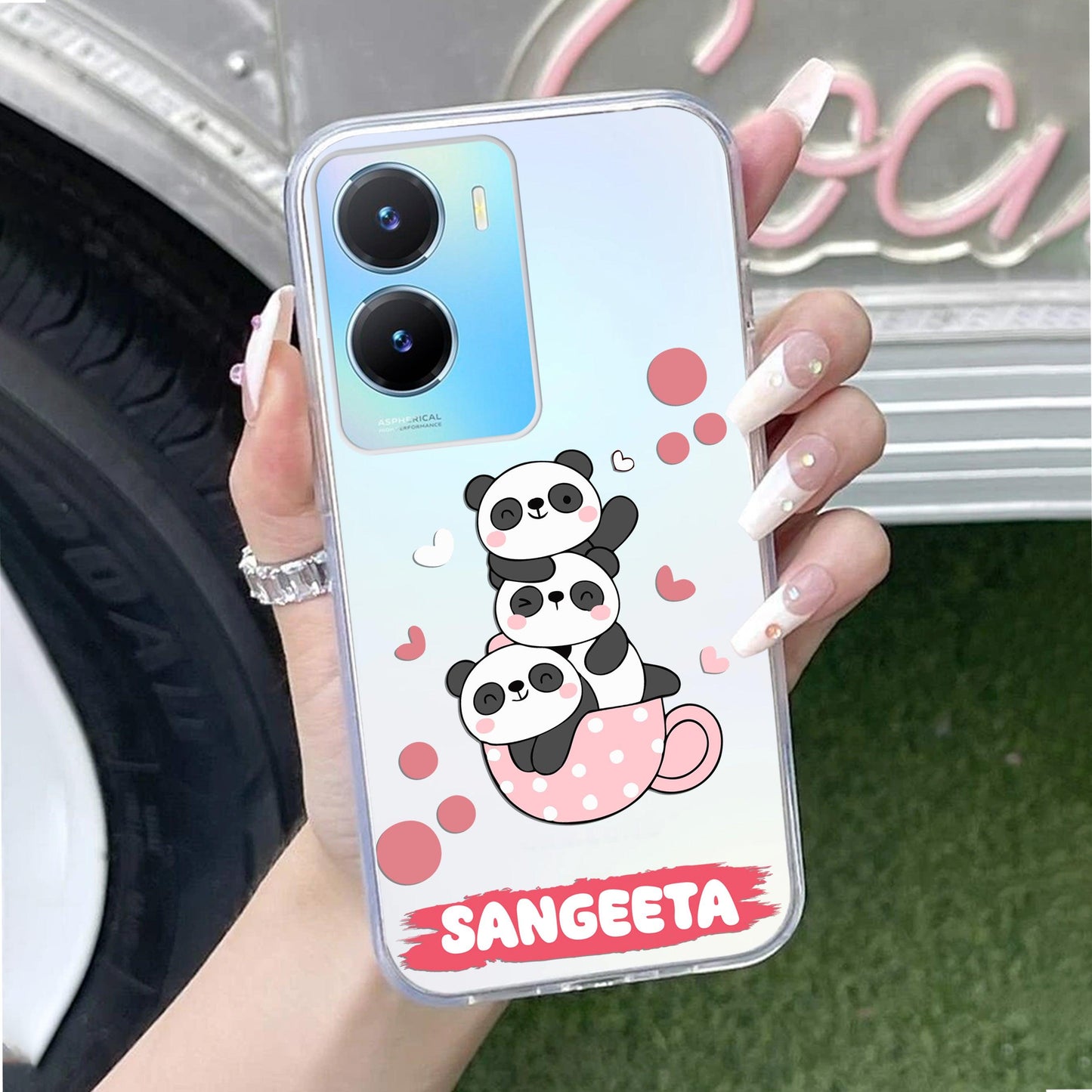 Tino Panda Customize Transparent Silicon Case For Vivo